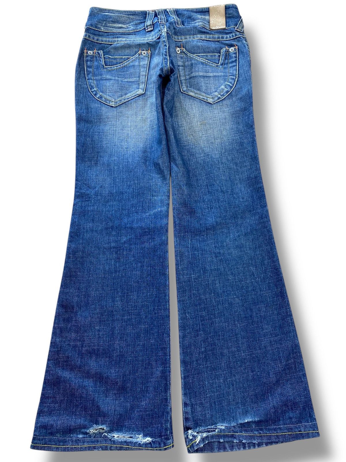 Japanese Brand Japanese Brand Light Wash Whiskered Style Boot Cut Jeans Size US 30 / EU 46 - 3 Thumbnail