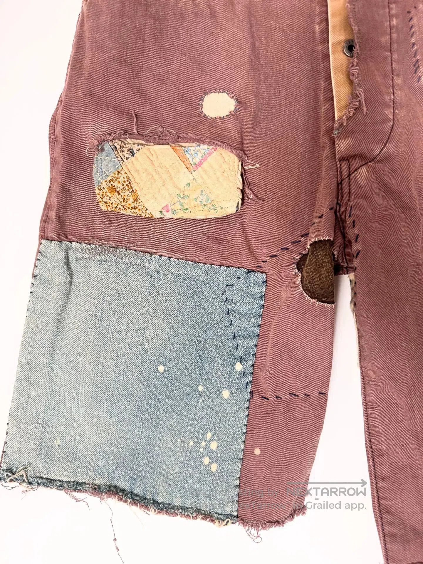 Kapital Kapital Patchwork Distressed Shorts. Size US 28 / EU 44 - 3 Thumbnail