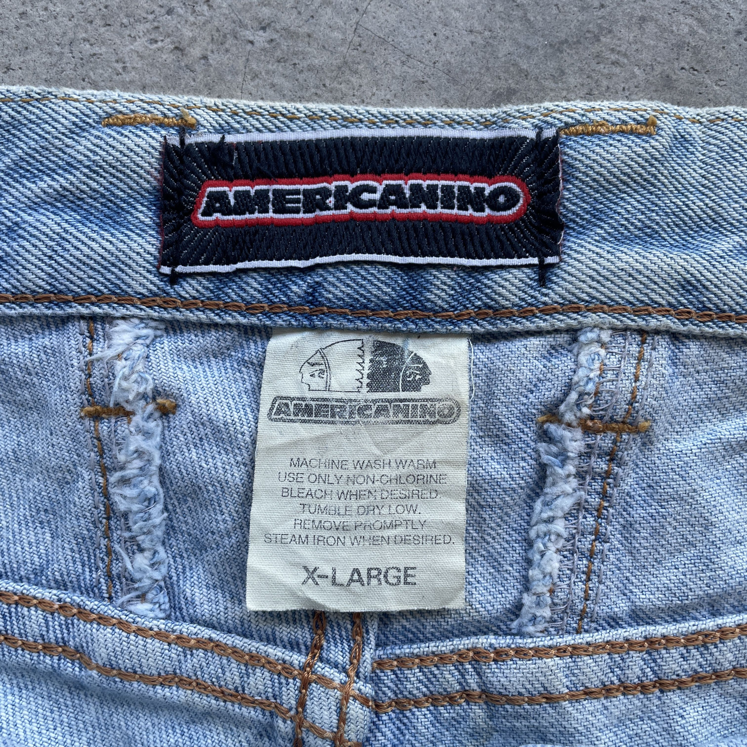 Jean × Vintage Vintage Americano Rusty/Dirty Denim Pants Baggy Jeans Size US 35 - 8 Thumbnail