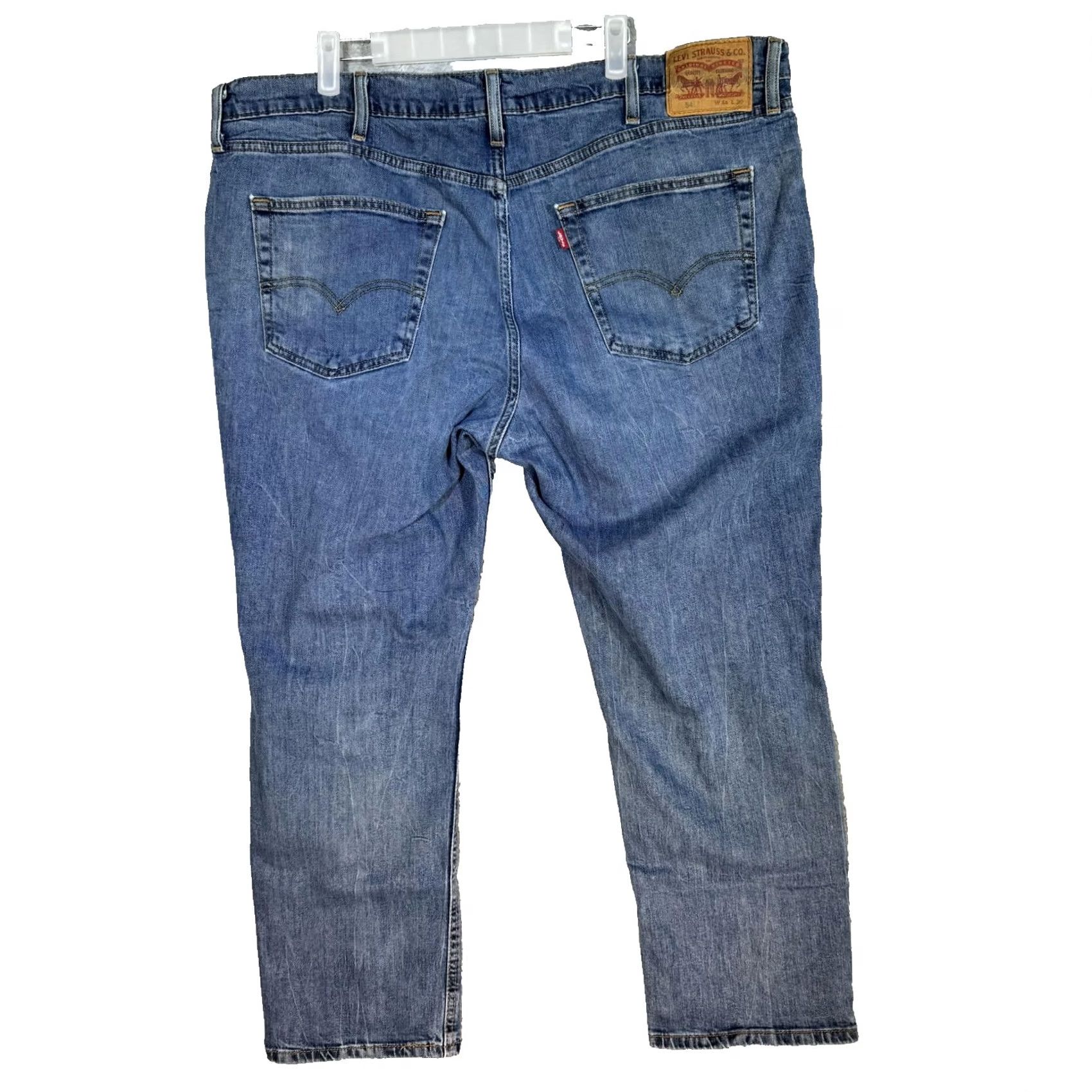 Levi's Levi's 541 Jeans Athletic Fit Straight Denim 44x30 Blue Medium Blue Wash Pants Mens Regular Waist 44 Inseam 30 Size US 44 / EU 60 - 3 Thumbnail
