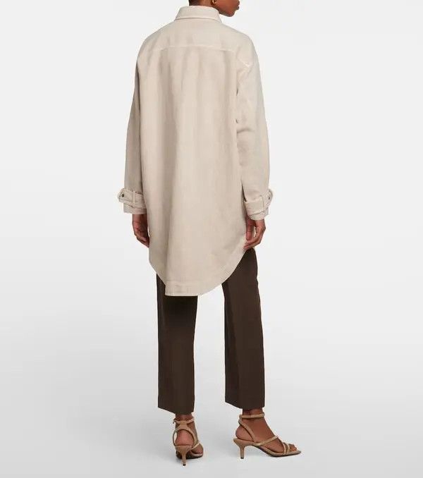 Brunello Cucinelli o1y0725 Denim Jacket in Beige Size XS / US 0-2 / IT 36-38 - 6 Thumbnail