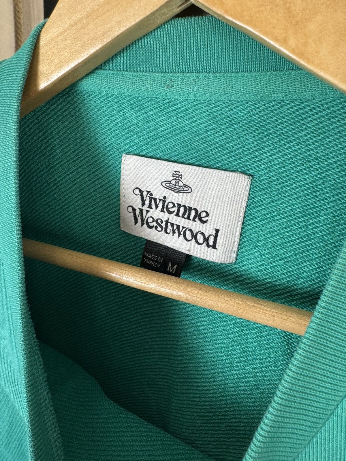 Vivienne Westwood Vivienne Westwood Embroidered OrbLogo Teal Cotton Sweatshirt Size US M / EU 48-50 / 2 - 7 Thumbnail
