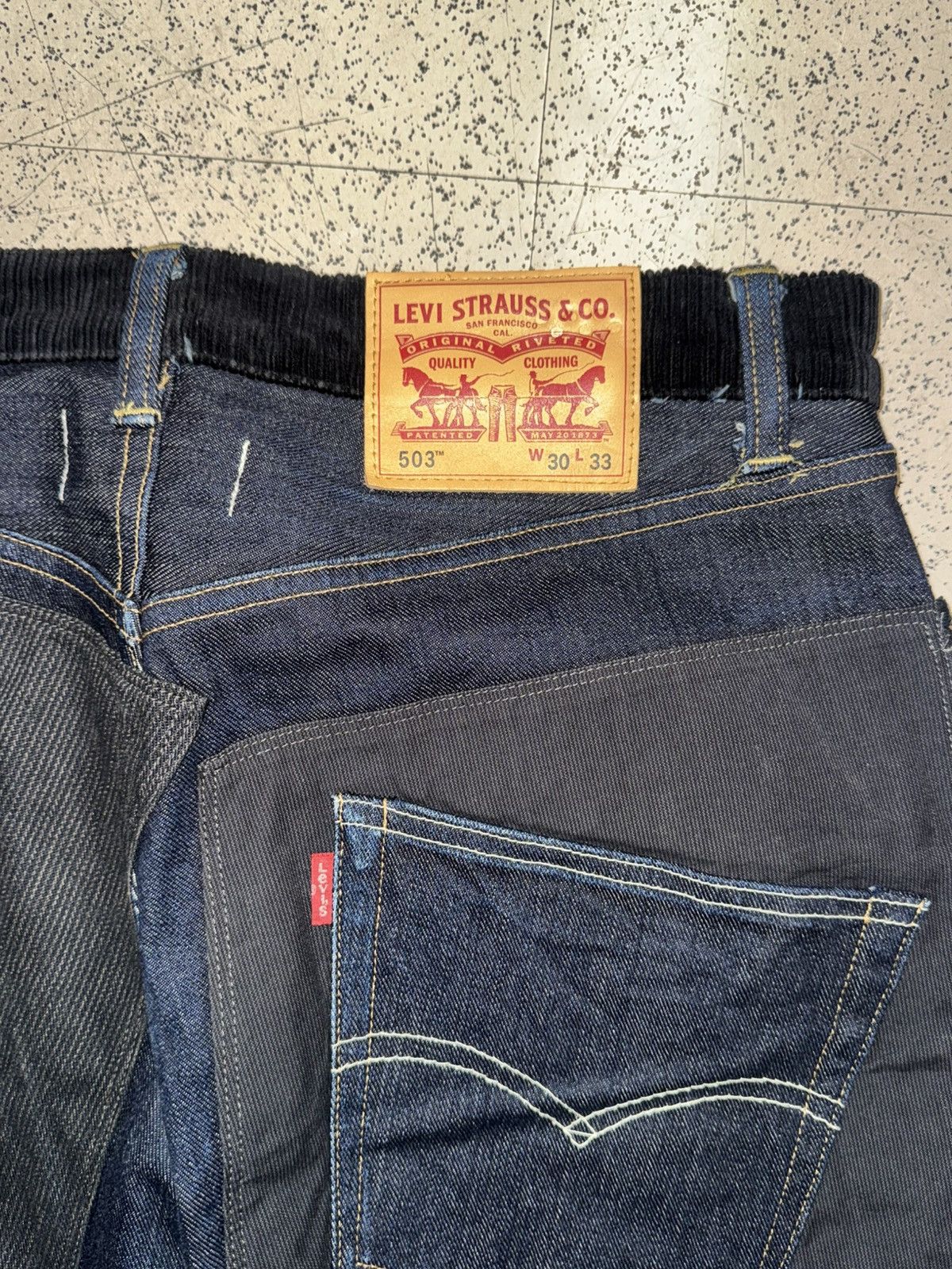 Junya Watanabe × Levi's Junya Watanabe Patchwork Denim Blue Size US 33 - 8 Thumbnail