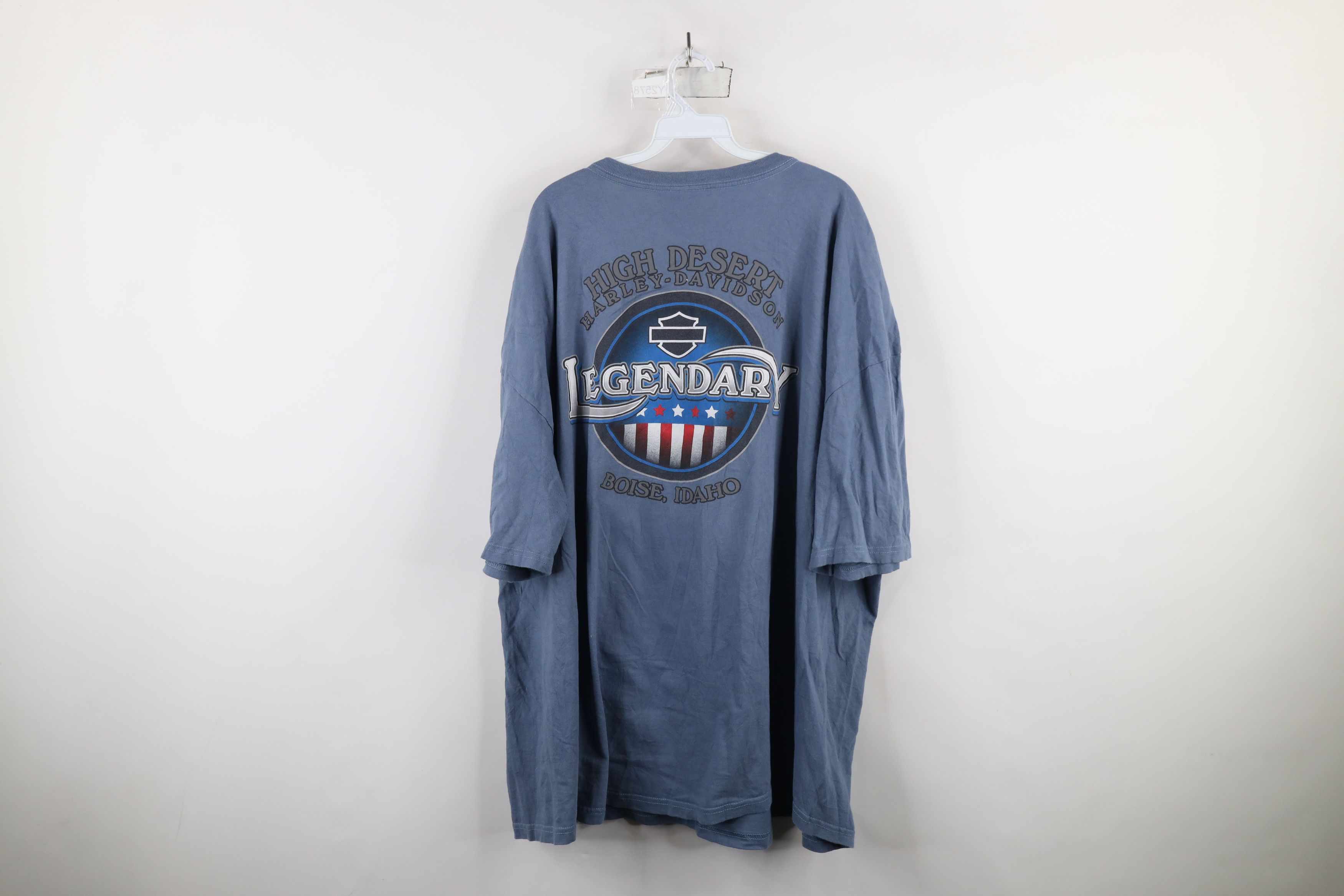 Harley Davidson × Vintage Vintage Y2K Harley Davidson Spell Big Logo T-Shirt Blue USA Size US XXL / EU 58 / 5 - 12 Thumbnail