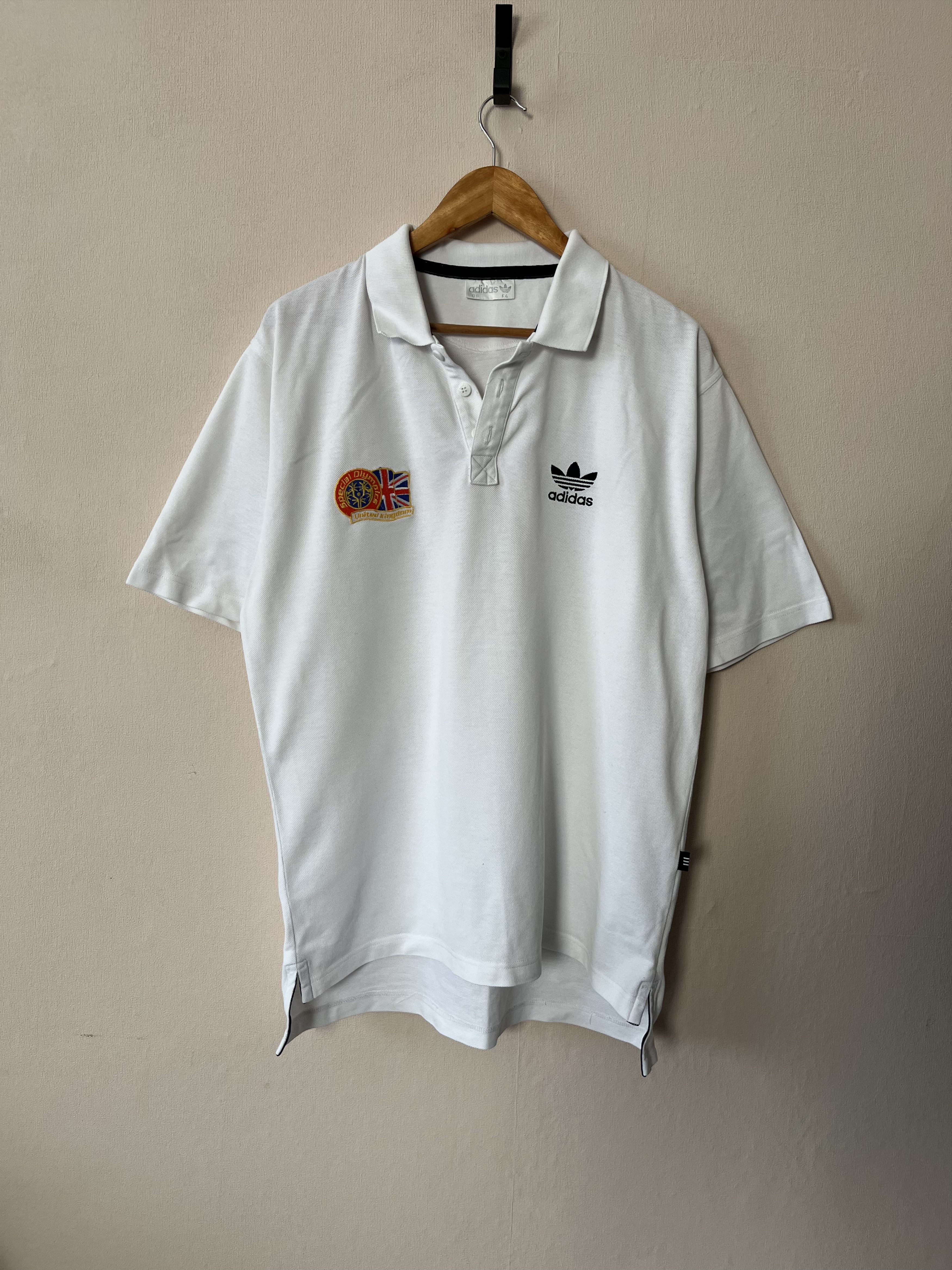 Adidas Vintage Adidas United Kingdom Olympics UK Polo Shirt Size US L / EU 52-54 / 3 - 1 Thumbnail
