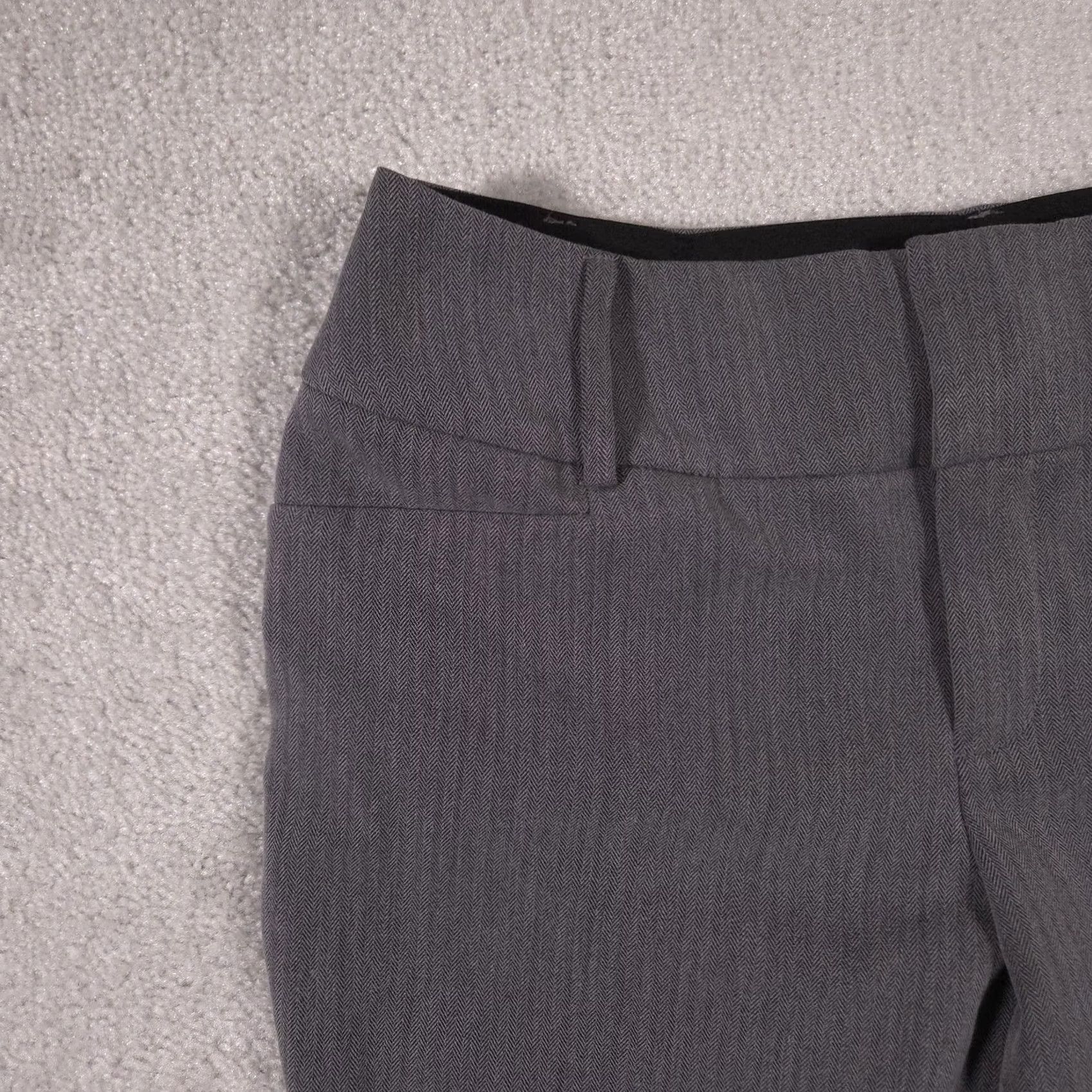Apt. 9 APT 9 Pants Womens 6 Gray Herringbone Dress Slacks Stretch Career Work Pants Size 28" / US 6 / IT 42 - 4 Thumbnail