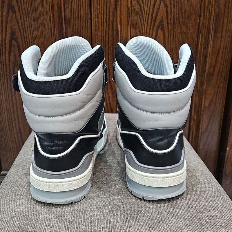 Louis Vuitton Louis Vuitton Trainer High-Top Sneaker in Gray Black Size US 10 / EU 43 - 1 Thumbnail