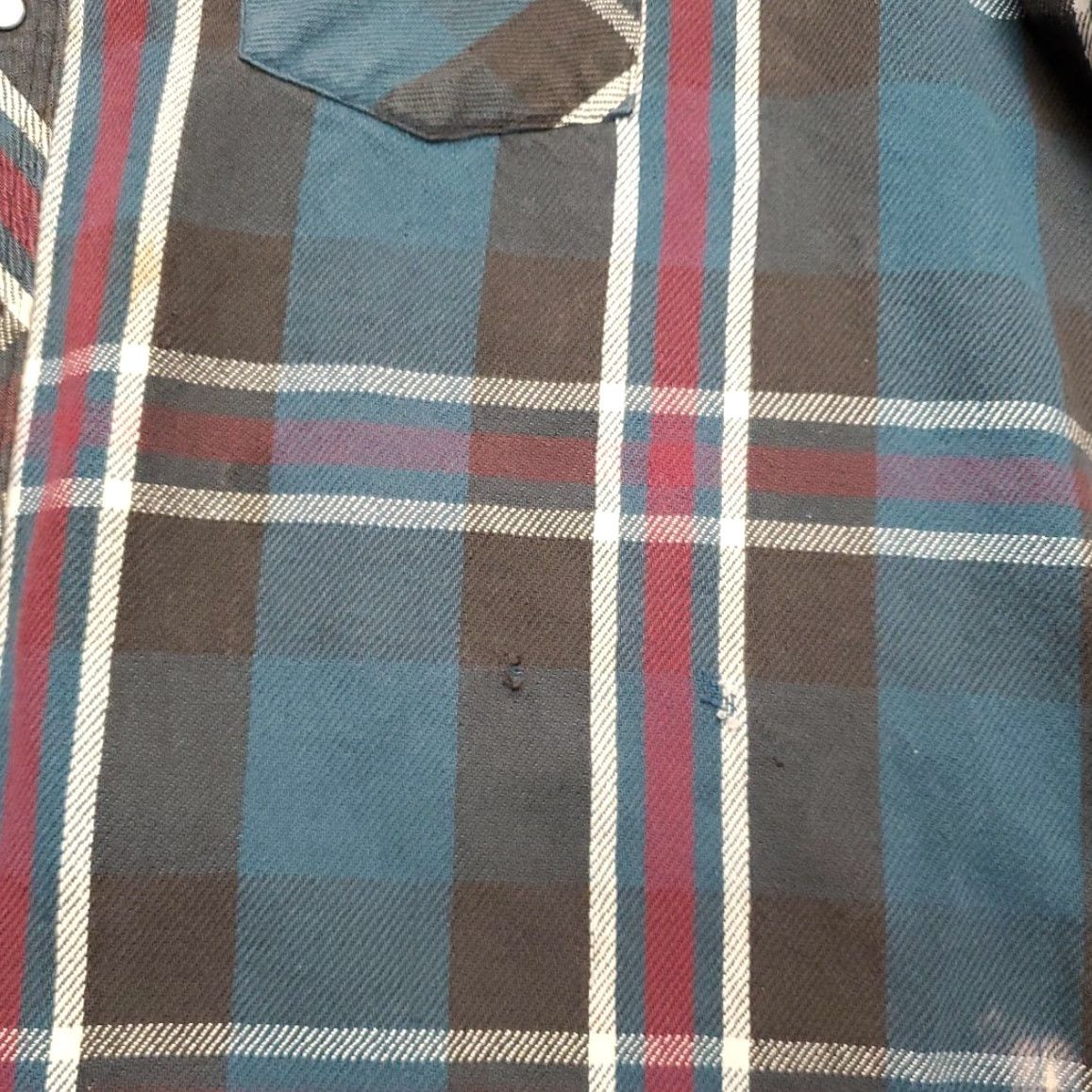 Wrangler VINTAGE Wrangler Shirt Mens XXL Tall Blue Plaid Flannel Pearl Snap Western Cowboy Work Size US XL / EU 56 / 4 - 7 Thumbnail