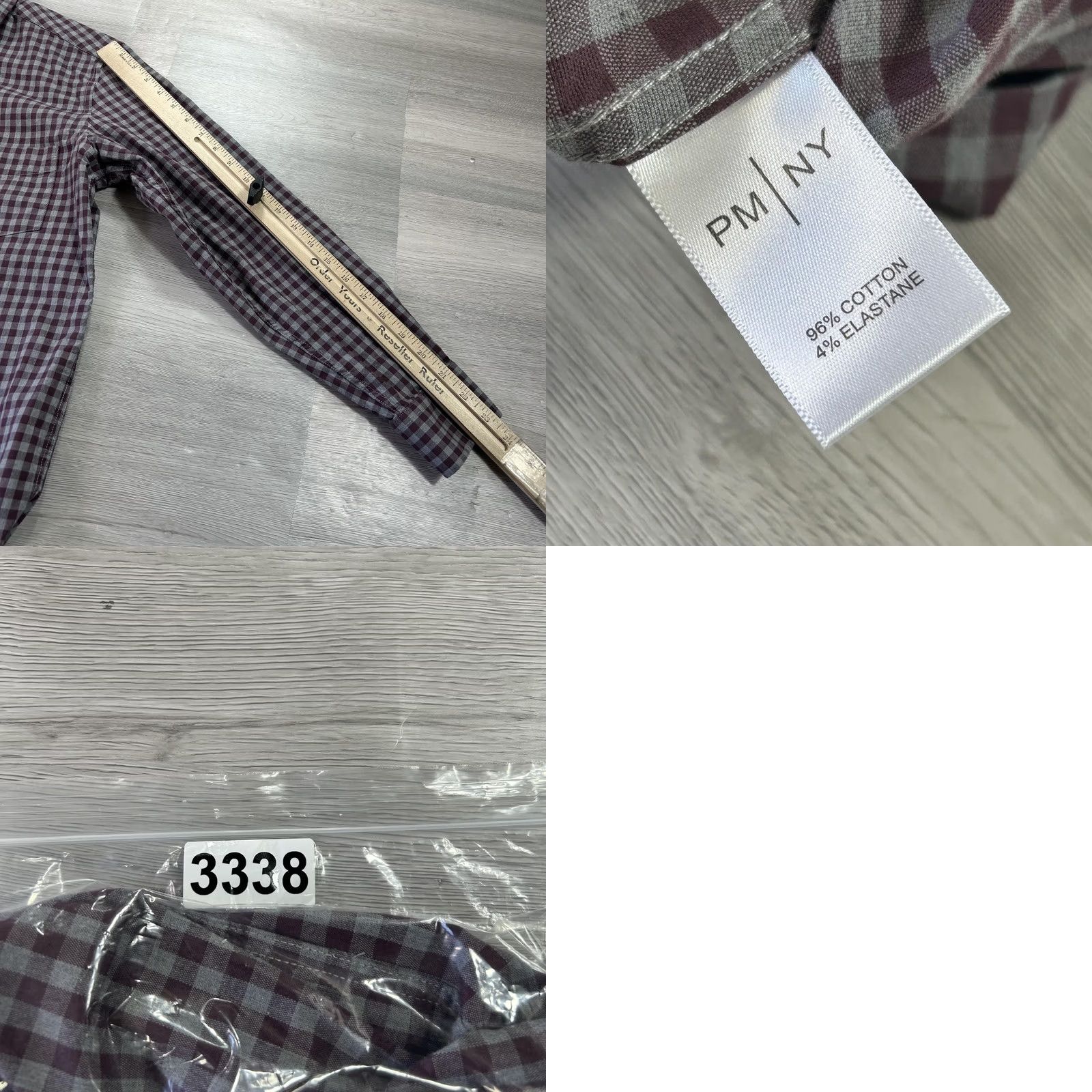 Vintage Peter Manning Shirt Mens Medium Red Gray Check Long Sleeve Button Up Stretch Size US M / EU 48-50 / 2 - 8 Thumbnail