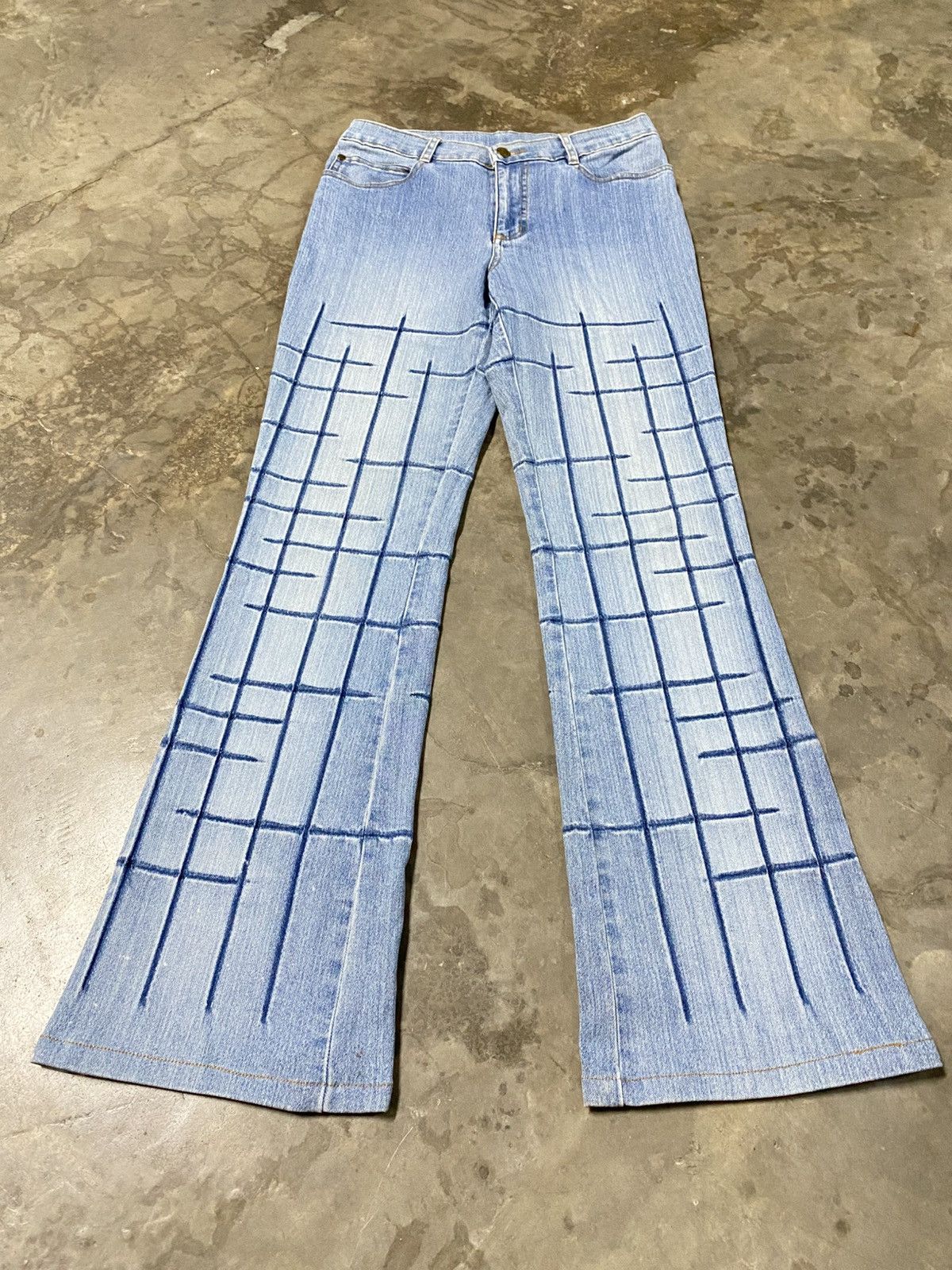 Hysteric Glamour × If Six Was Nine × Le Grande Bleu (L.G.B.) Flare Jeans Japan Unknown Vintage Denim p185 Size US 28 / EU 44 - 5 Thumbnail