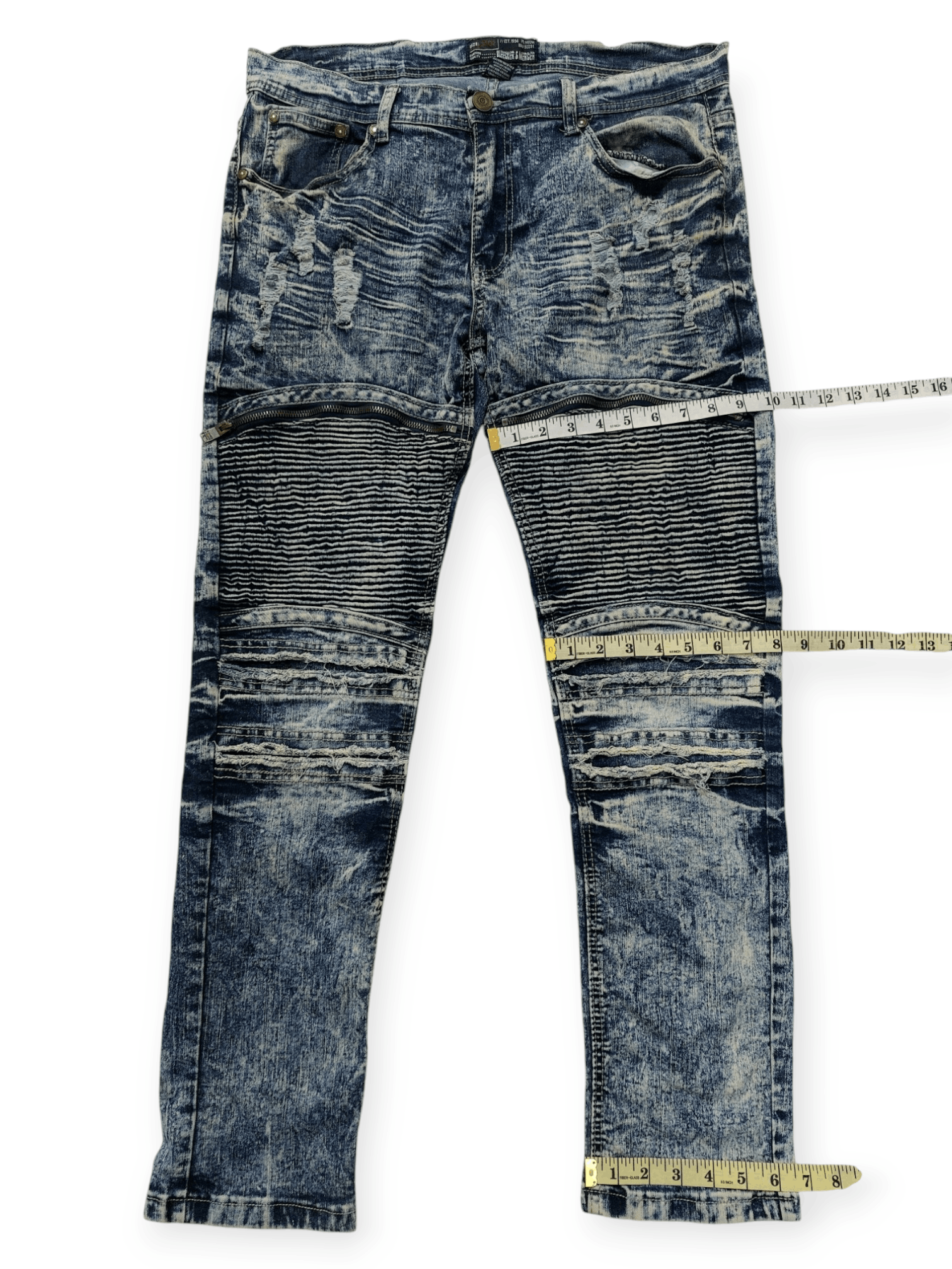 Designer Punk Biker Denim Bleecker & Mercer Jeans Size US 34 / EU 50 - 20 Thumbnail