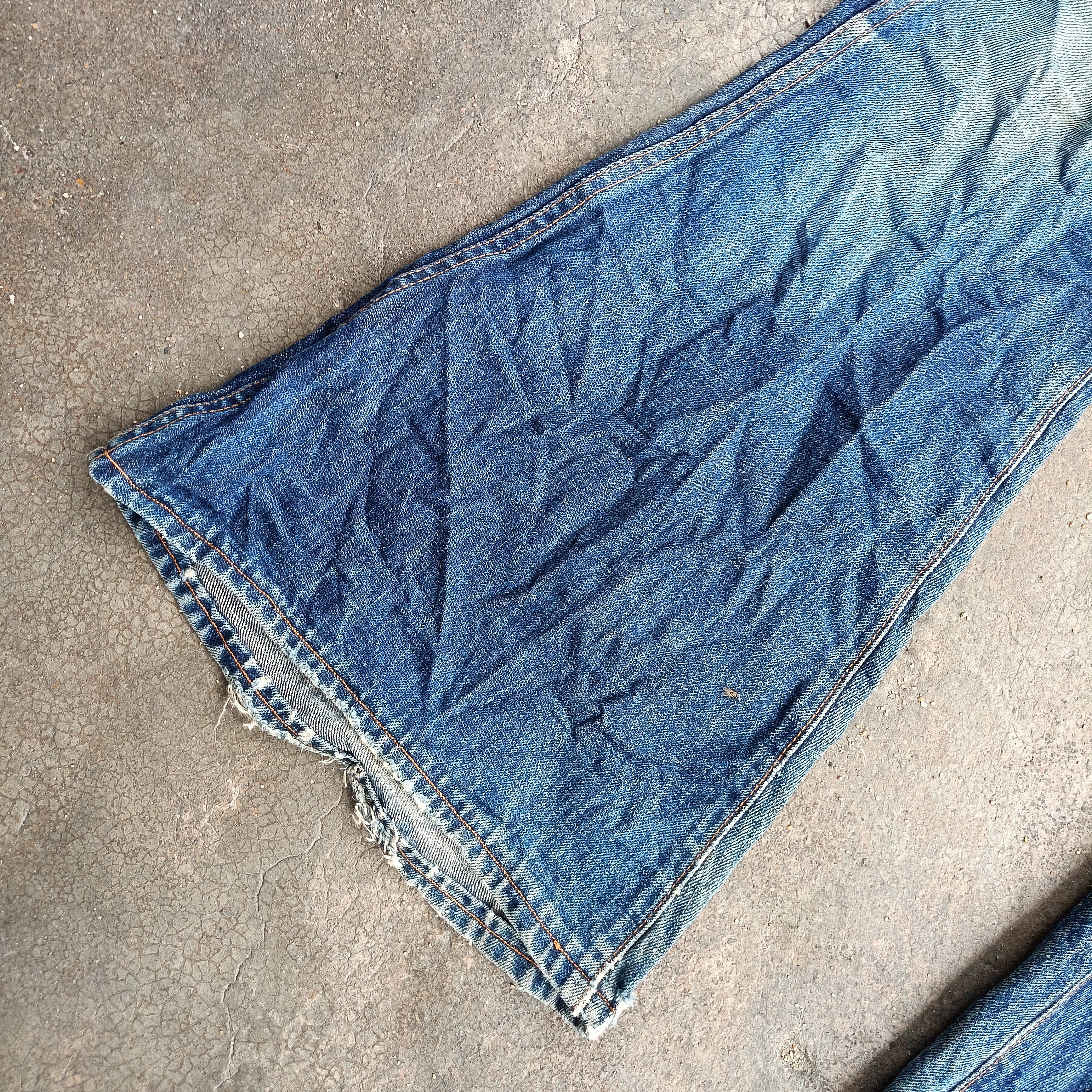 Japanese Brand Distressed boot Cut Vintage Big John Size 29" - 5 Thumbnail