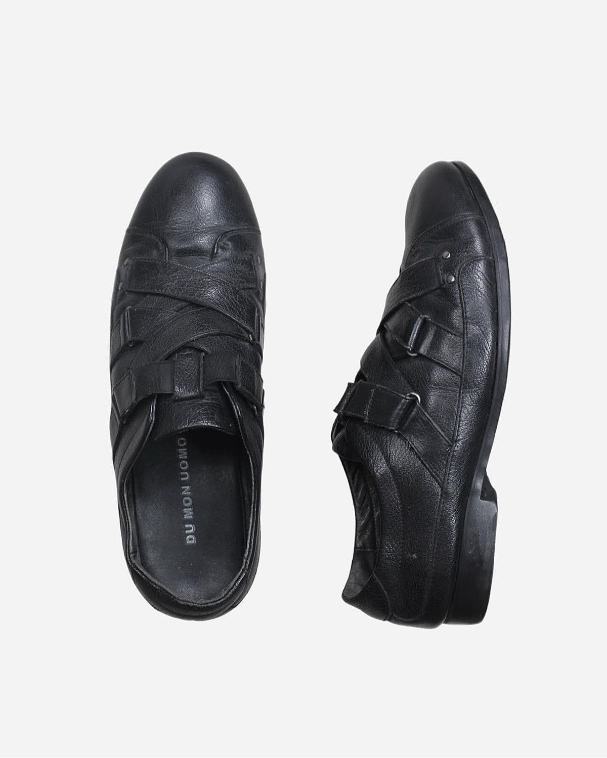 Japanese Brand 2000S DU MON UOMO LEATHER BONDAGE SHOES Size US 7.5 / EU 40-41 - 2 Thumbnail