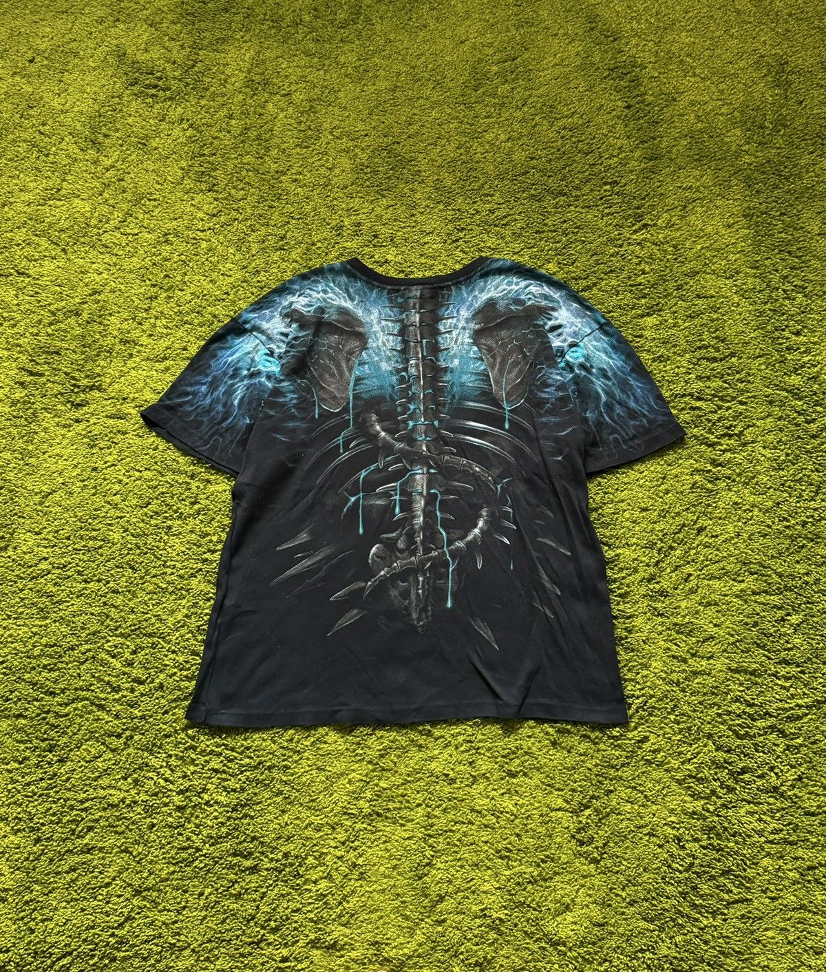Vintage Spiral Y2K vintage skeleton skull logo t-shirt Size US XXL / EU 58 / 5 - 2 Thumbnail