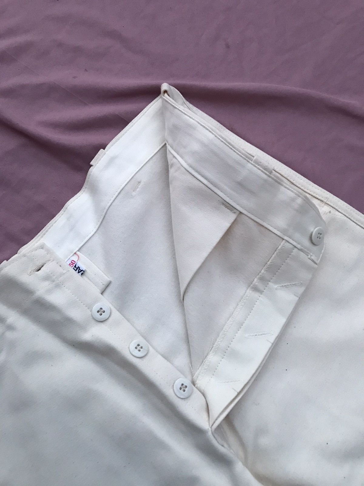 Other OFF-WHITE THICK COTTON SATEEN AND FLANNEL CHORE PANTS Size US 35 - 8 Thumbnail