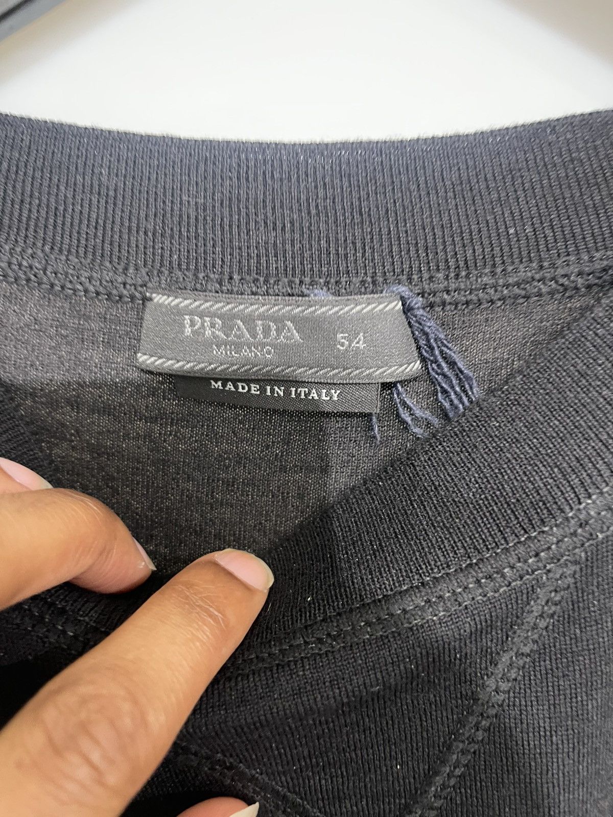 Prada PRADA others 22AW wool crew neck sweater 54Black Used Size US L / EU 52-54 / 3 - 3 Thumbnail