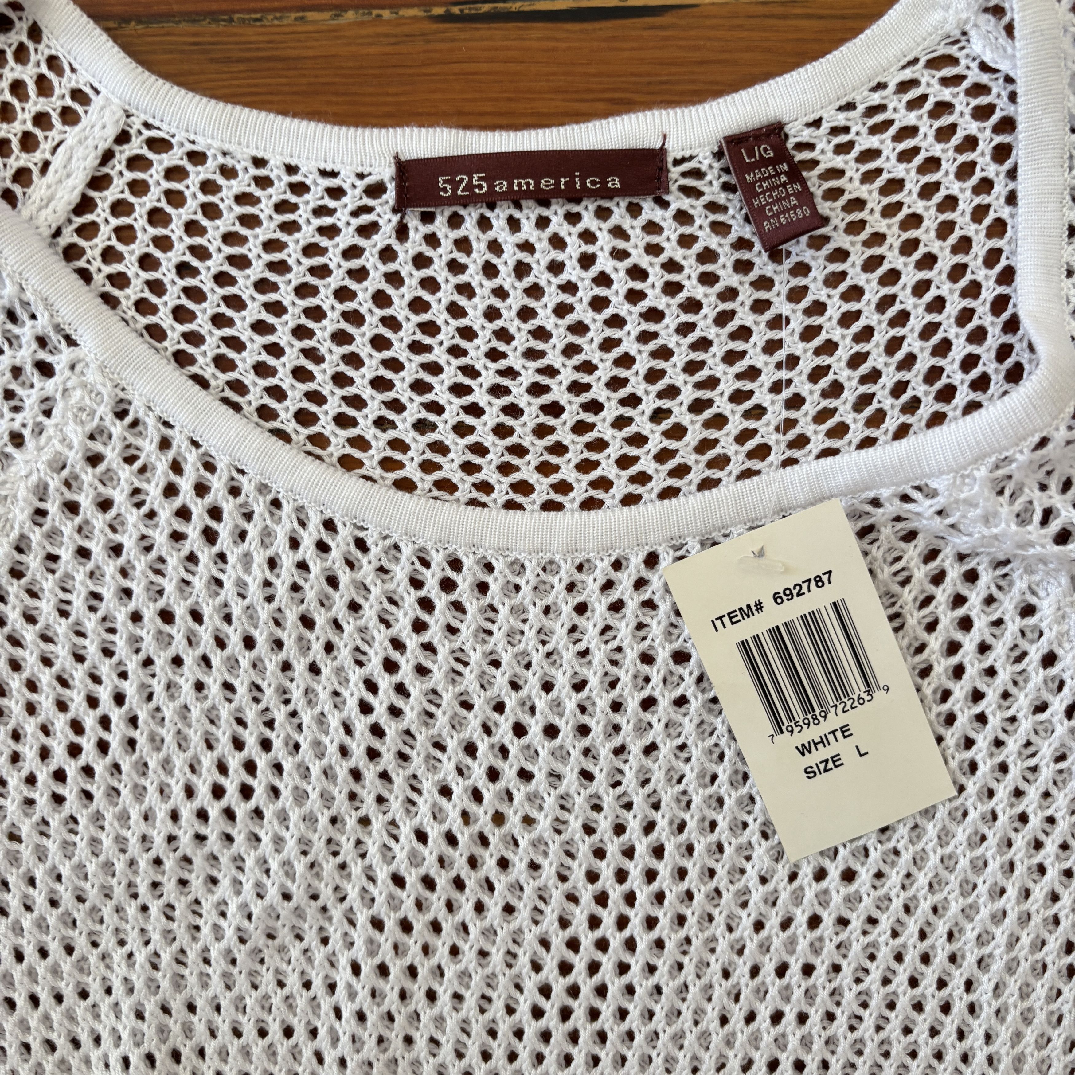 525 America NWT 525 America Minimalist Quiet Luxury Mesh Knit Sweater Size L / US 10 / IT 46 - 2 Thumbnail