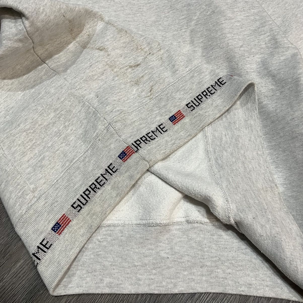 Supreme Supreme FW15 LOGO RIB HOODED SWEATERSHIRT Grey Size US XL / EU 56 / 4 - 6 Thumbnail