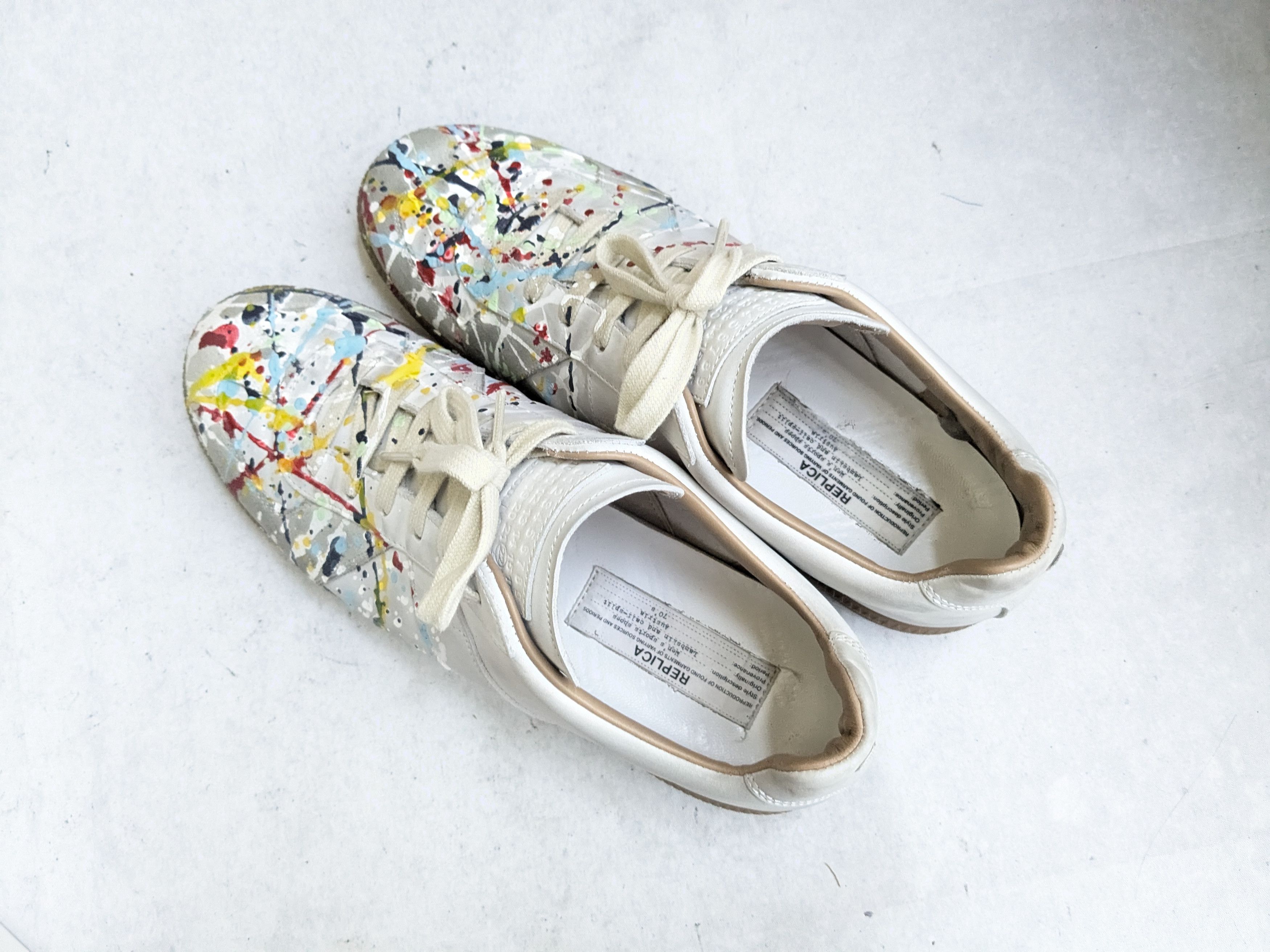 Maison Margiela Maison Margiela Replica GAT 10.5 43.5 Paint Splatter Low Size US 10.5 / EU 43-44 - 15 Thumbnail