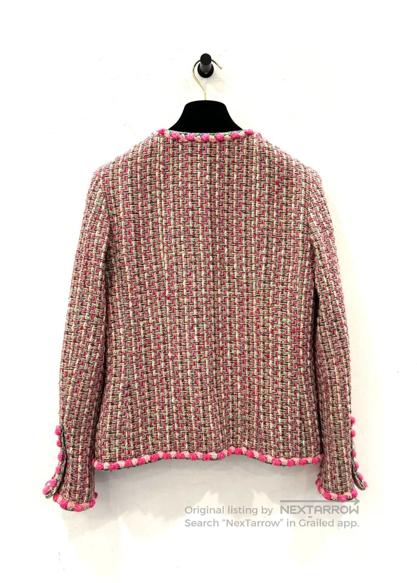 Chanel Chanel Pink Tweed Woven Jacket. Size XXS / US 00 / IT 34 - 4 Thumbnail
