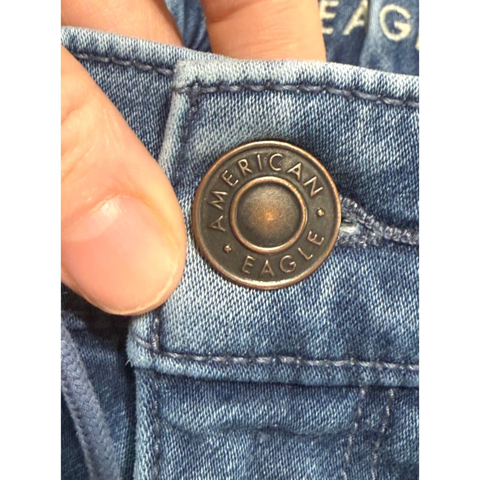 American Eagle Outfitters American Eagle Outfitters Jeans Women's 0 Blue Denim Jogger Drawstring Cuffed Pocket 5-Pocket Design Skinny Style Regular Size 25" / US 0 / IT 36 - 4 Thumbnail