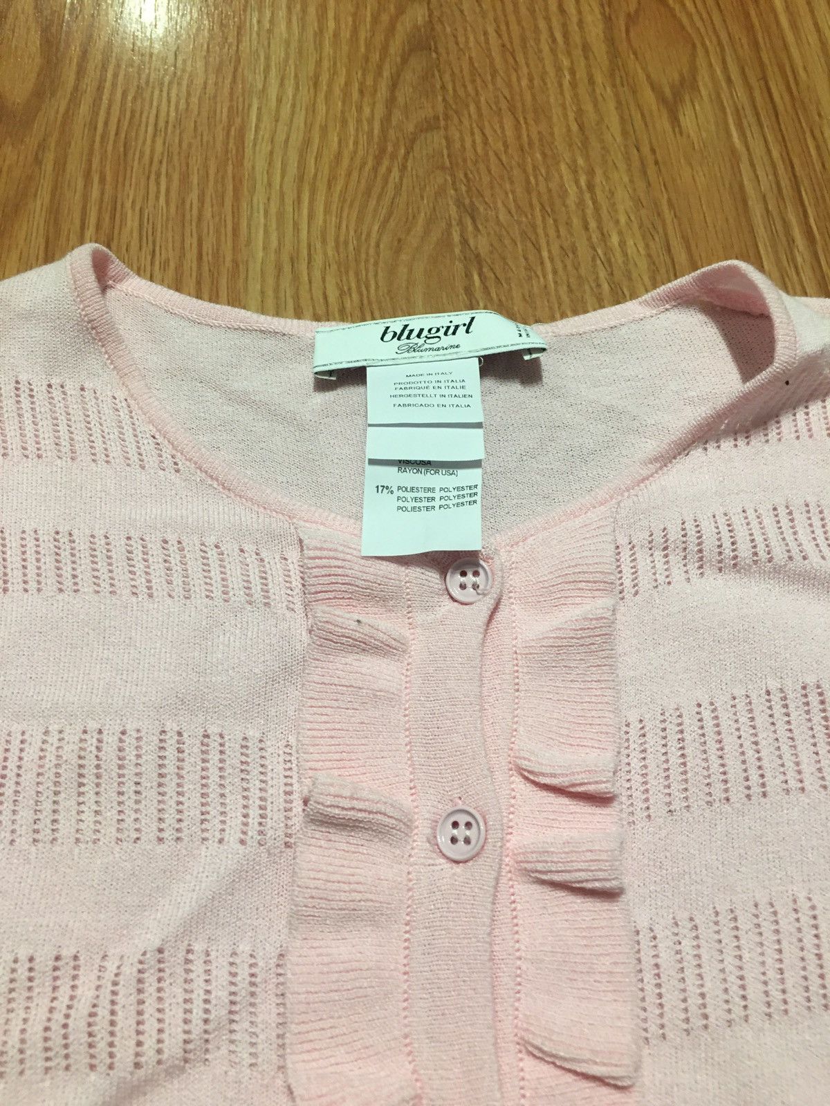 Blumarine Blugirl Blumarine Pink Ruffled Cardigan Sweater Size EU 40 Size S / US 4 / IT 40 - 7 Thumbnail