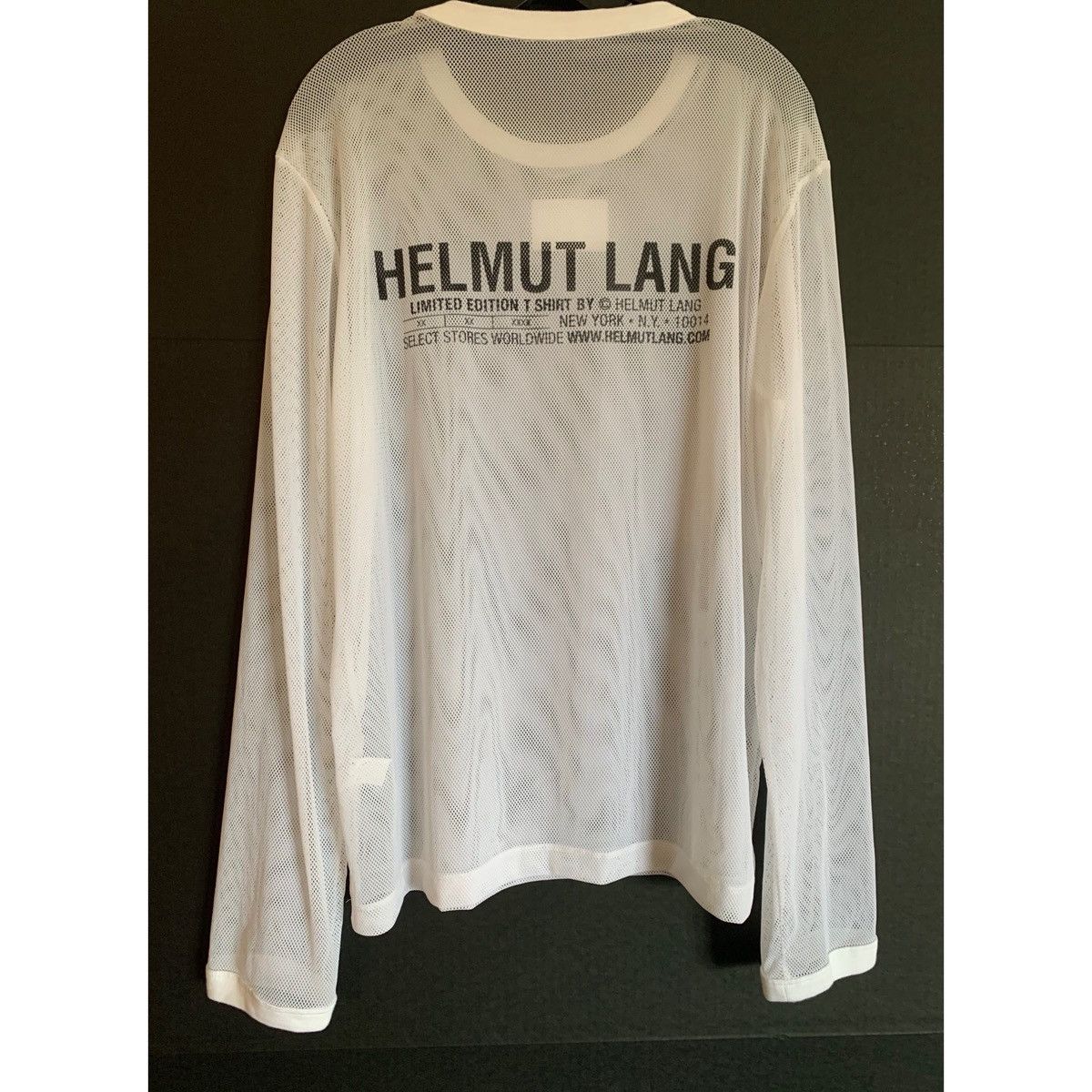 Helmut Lang HELMUT LANG WHITE LOGO MESH TOP Size US L / EU 52-54 / 3 - 1 Thumbnail