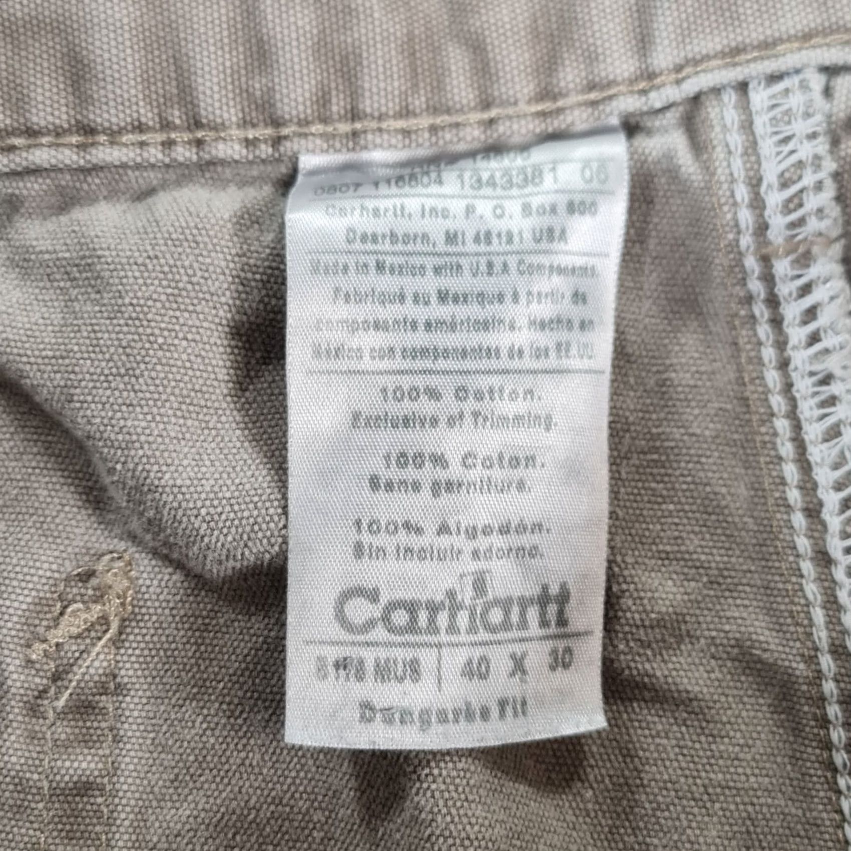 Carhartt Carhartt Mens Trousers Canvas Beige W40 L30 Carpenter Relaxed Straight Regular Pants Dungaree Fit B176 Size US 40 / EU 56 - 5 Thumbnail