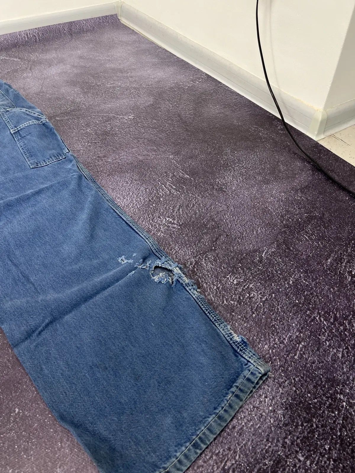 Carhartt × Vintage Vintage Carhartt Dungaree Fit Denim Blue Hype Baggy Jeans Size US 38 / EU 54 - 4 Thumbnail