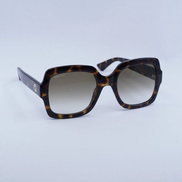 Gucci Gucci GG1337S 003 Sunglasses Dark Havana Square Frame Size ONE SIZE - 4 Thumbnail