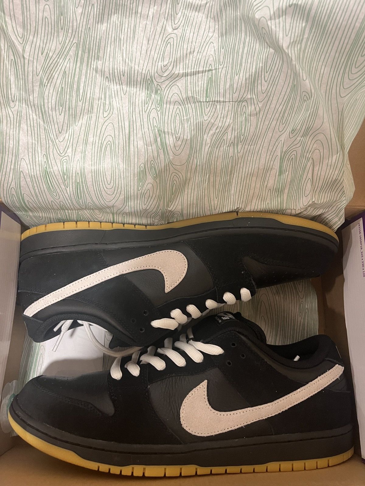 SIZE 14 - Nike Dunk Pro SB Low Black White Gum