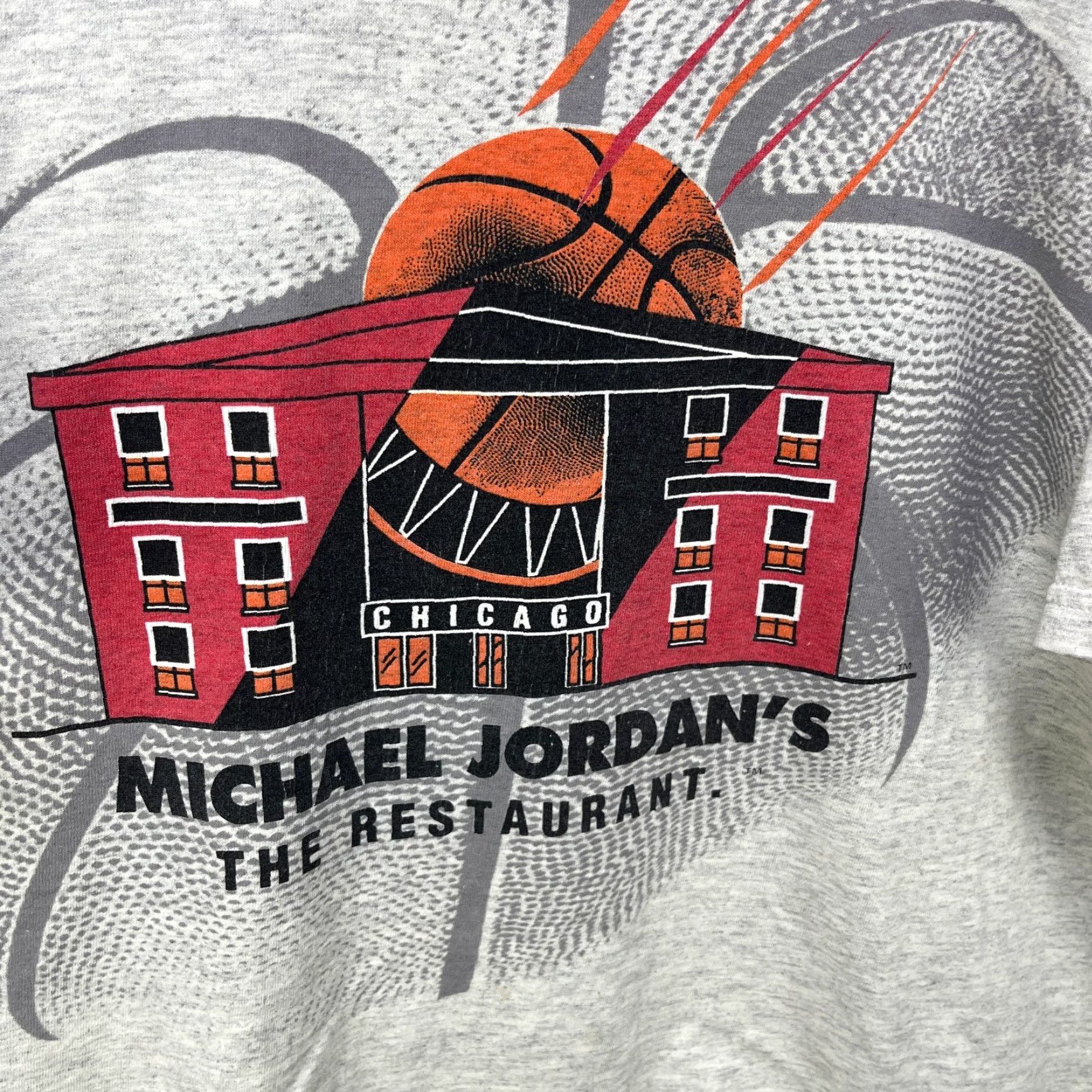 Nike VINTAGE Nike T-Shirt 90s Michael Jordan's Restaurant Gray L Men Shirt Short Sleeve Crew Neck Logo 1990s Skull All Seasons Nike Air Size US L / EU 52-54 / 3 - 3 Thumbnail
