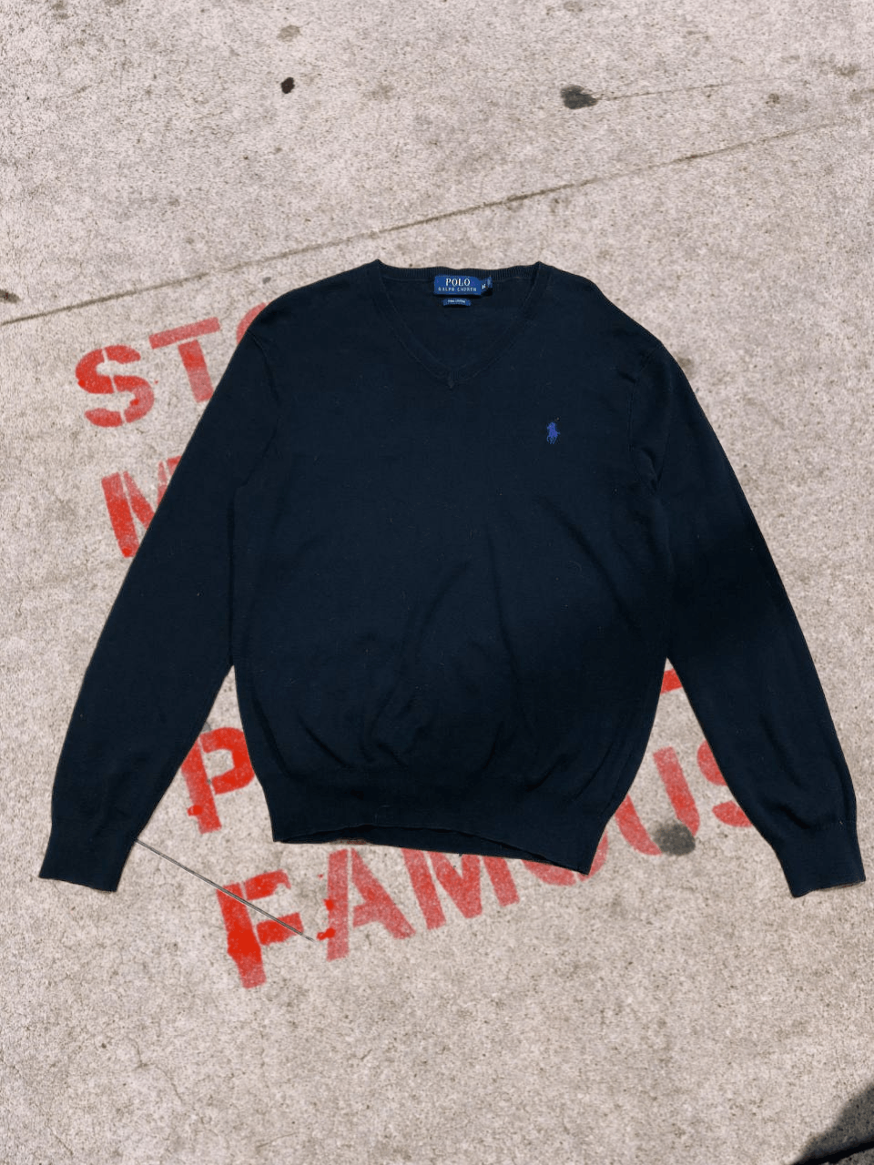 Polo Ralph Lauren Vintage 90s Polo Ralph Lauren Knit Sweater SMALL BASIC LOGO Size US M / EU 48-50 / 2 - 1 Thumbnail