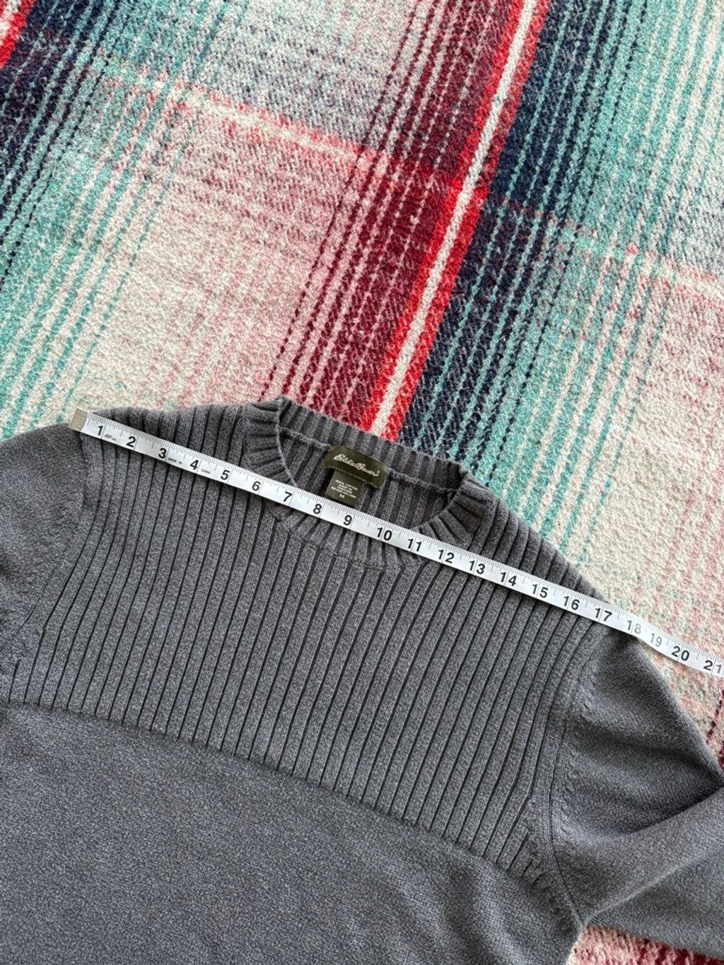 Eddie Bauer Men's Eddie Bauer Gray Ribbed Crewneck Sweater M Size US M / EU 48-50 / 2 - 6 Thumbnail