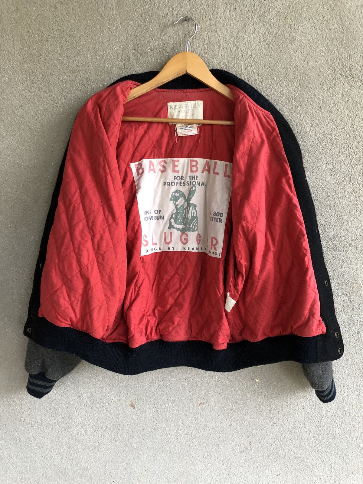MLB Vintage KEARNEY HOUSE Fighter baseball wool Varsity jacket Size US L / EU 52-54 / 3 - 3 Thumbnail