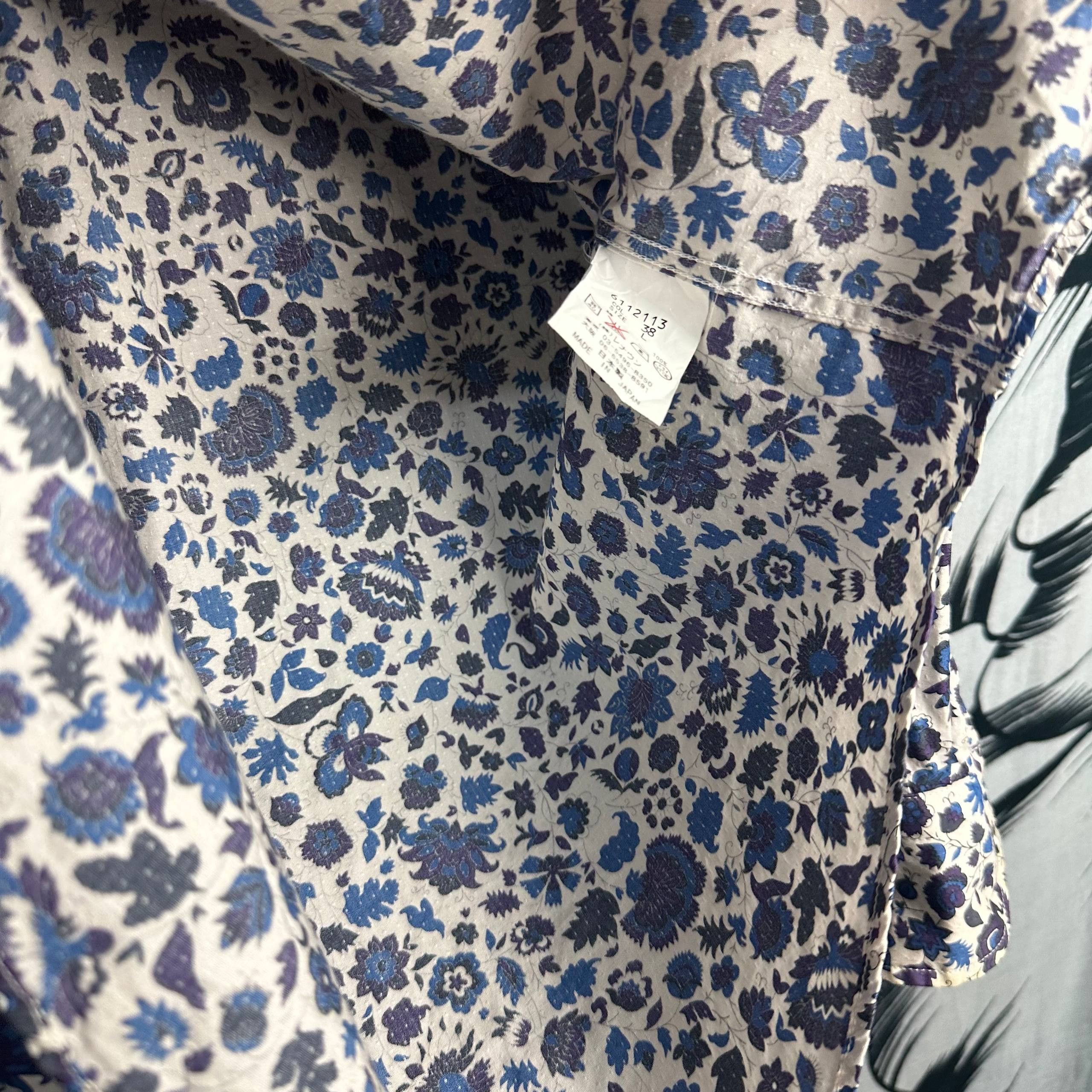 Japanese Brand Japanese Patterned Pearl Snap Button Shirt Made in Japan Size US L / EU 52-54 / 3 - 6 Thumbnail