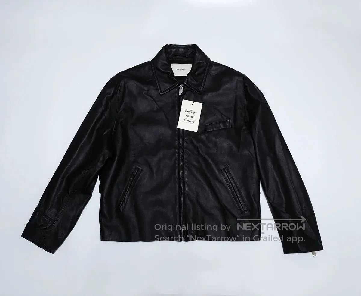 Second/Layer black calf leather rider jacket. Size US L / EU 52-54 / 3 - 2 Thumbnail