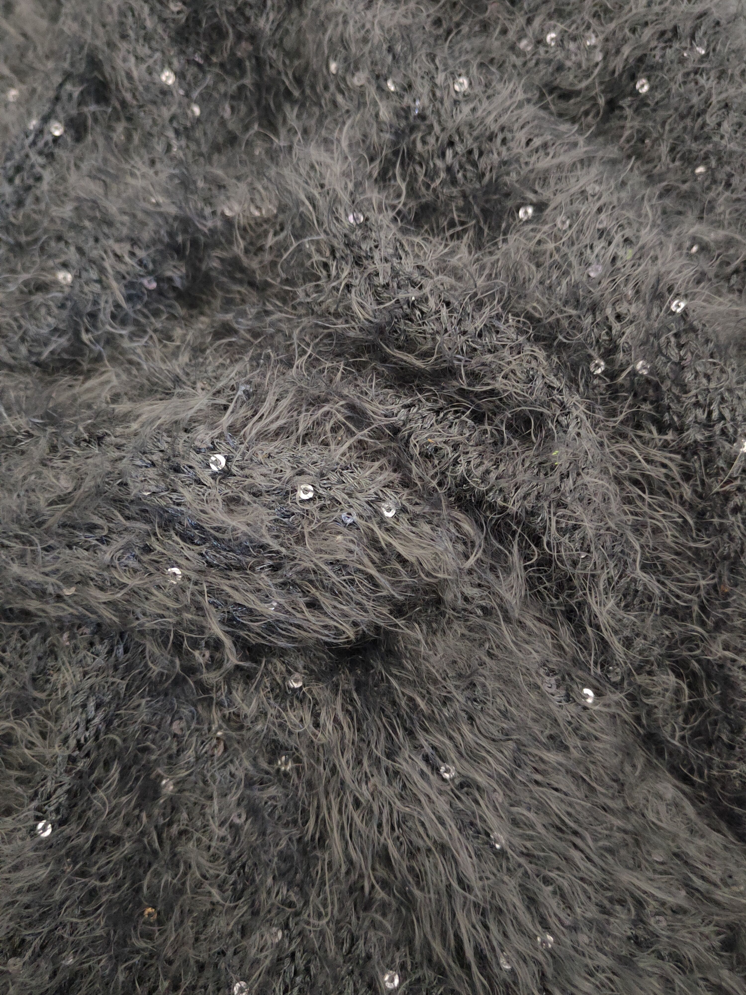 Japanese Brand A Girl Dark Gray Shag Shaggy Fur Mohair Knitwear #W971 Size M / US 6-8 / IT 42-44 - 12 Thumbnail