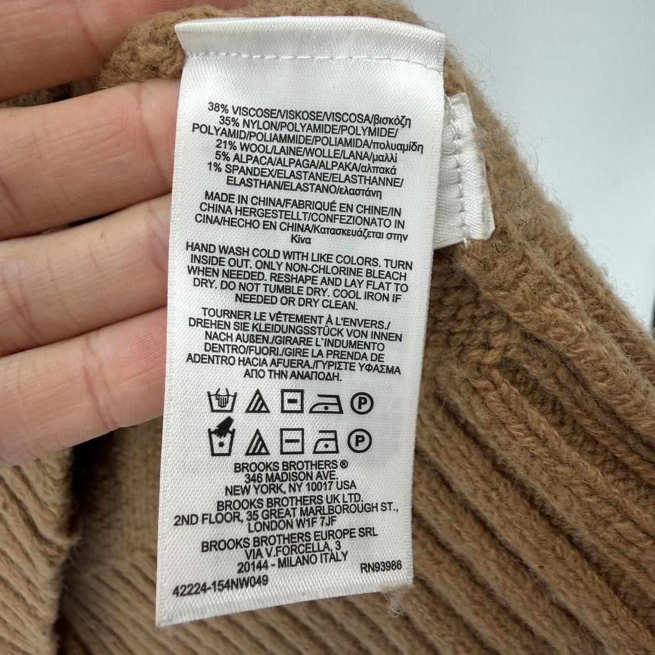 Brooks Brothers Brooks Brothers Tan Crewneck Wool Alpaca Sweater Medium Size M / US 6-8 / IT 42-44 - 3 Thumbnail