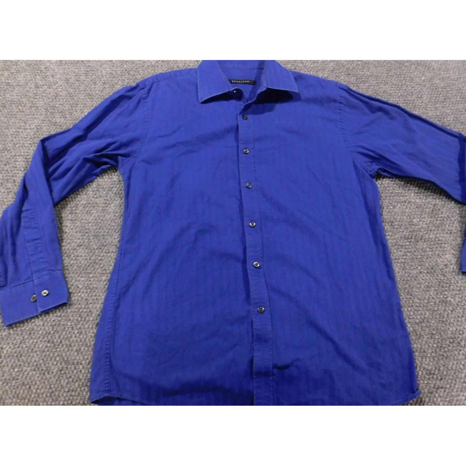 Sean John Sean John Mens Shirt Button-Up Green 16 Long Sleeve Cotton Knit Collared Size US L / EU 52-54 / 3 - 3 Thumbnail