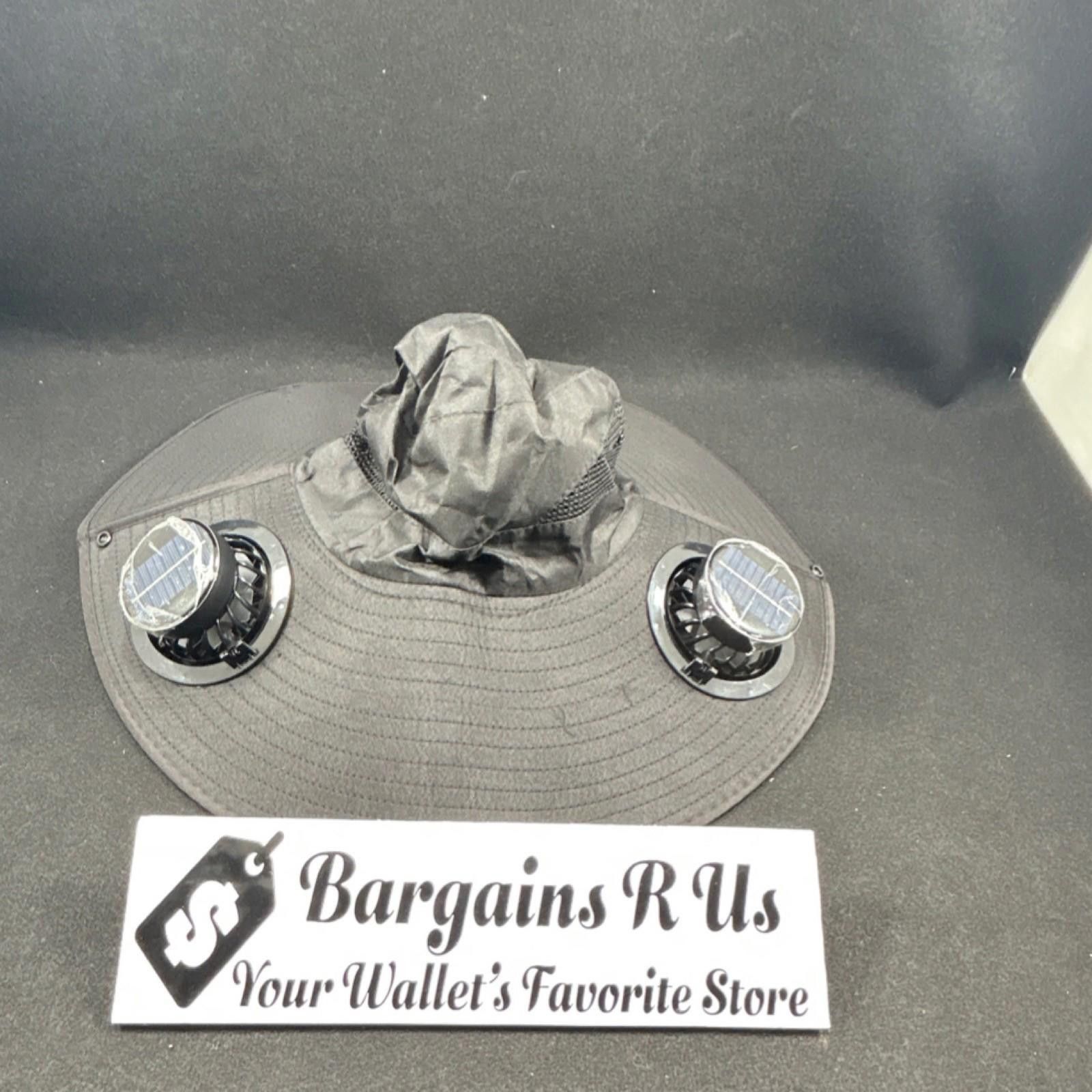 Other Black Wide Brim Hat with Solar Powered Fans for Camping Hiki Size ONE SIZE - 2 Thumbnail
