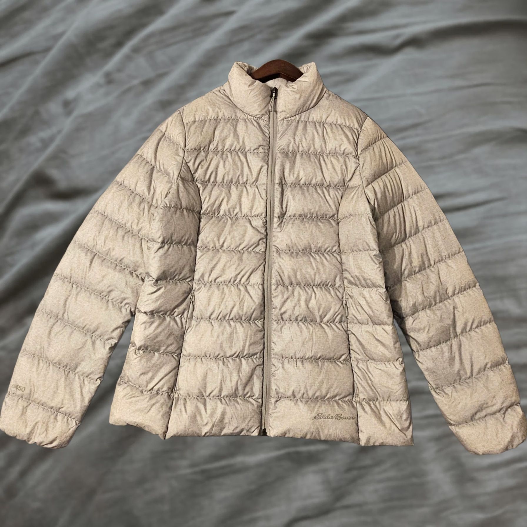Eddie Bauer Eddie Bauer Jacket Womens M Gray EB650 Down Puffer Full Zip Quilted Coat Size M / US 6-8 / IT 42-44 - 1 Thumbnail
