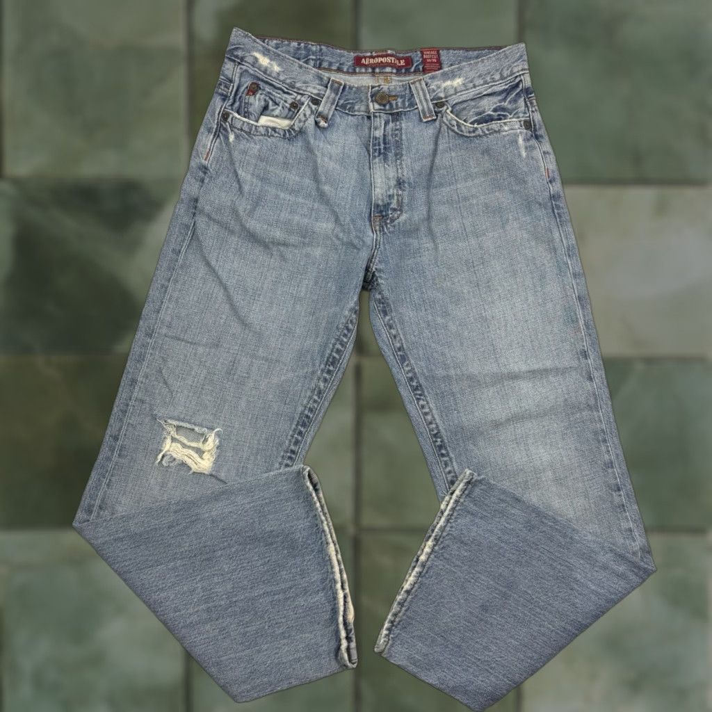 Vintage VINTAGE Aeropostale Jeans Bootcut Adult 31x30 Relaxed Blue 90s Punk Mens Jeans Size US 31 - 1 Thumbnail