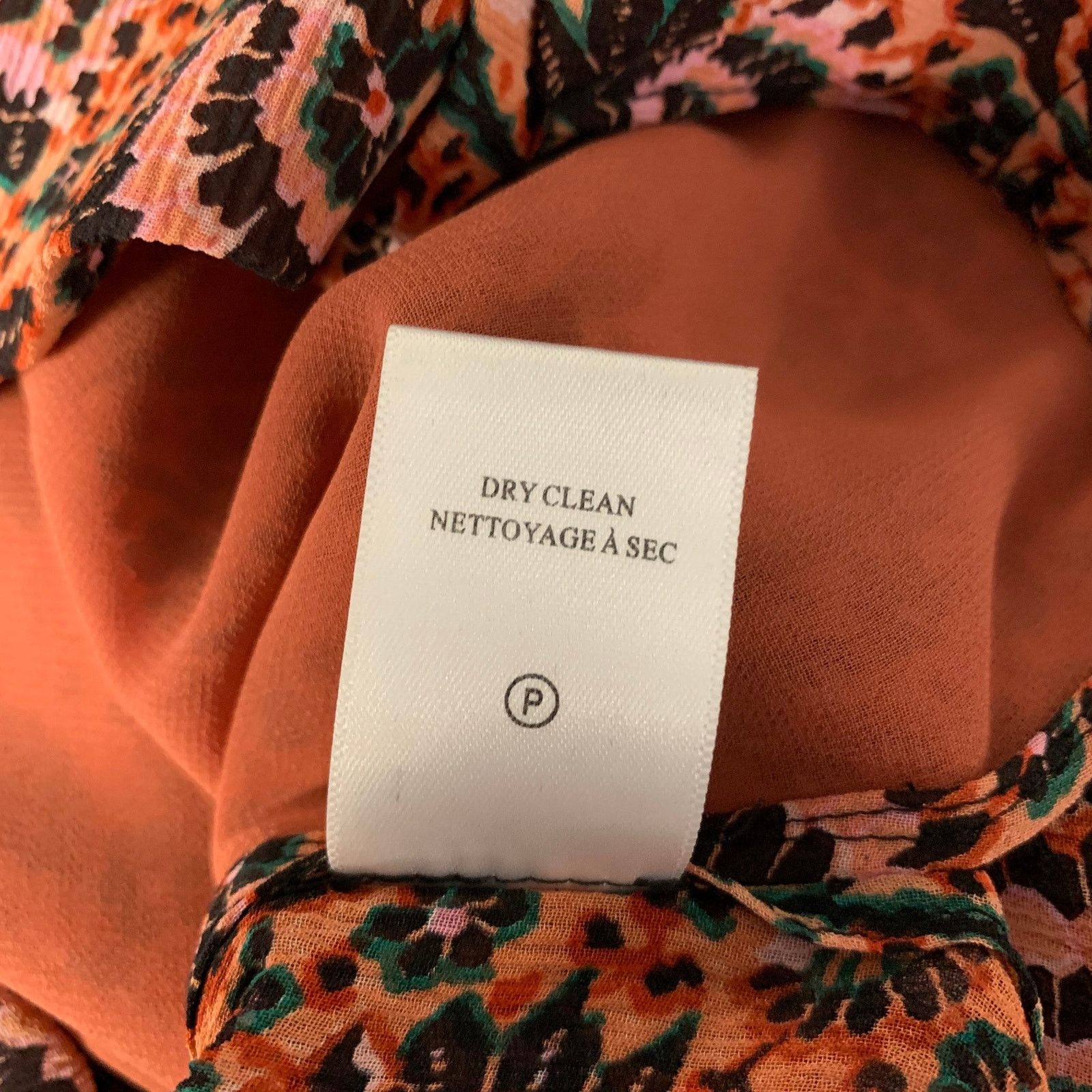 A.L.C. A.L.C. Size 8 Orange Pink Silk Floral Neck Tie Top Size M / US 6-8 / IT 42-44 - 8 Thumbnail