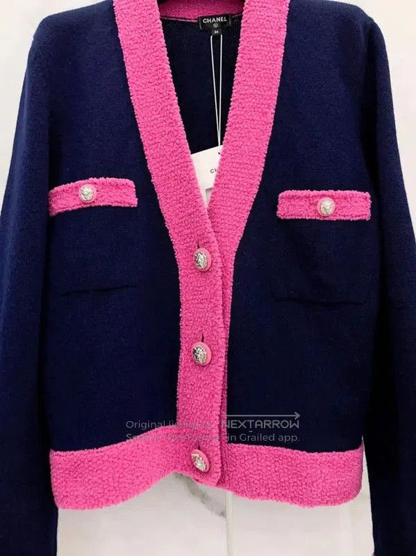Chanel Chanel Color Block Cashmere Blend Cardigan . Size XS / US 0-2 / IT 36-38 - 3 Thumbnail