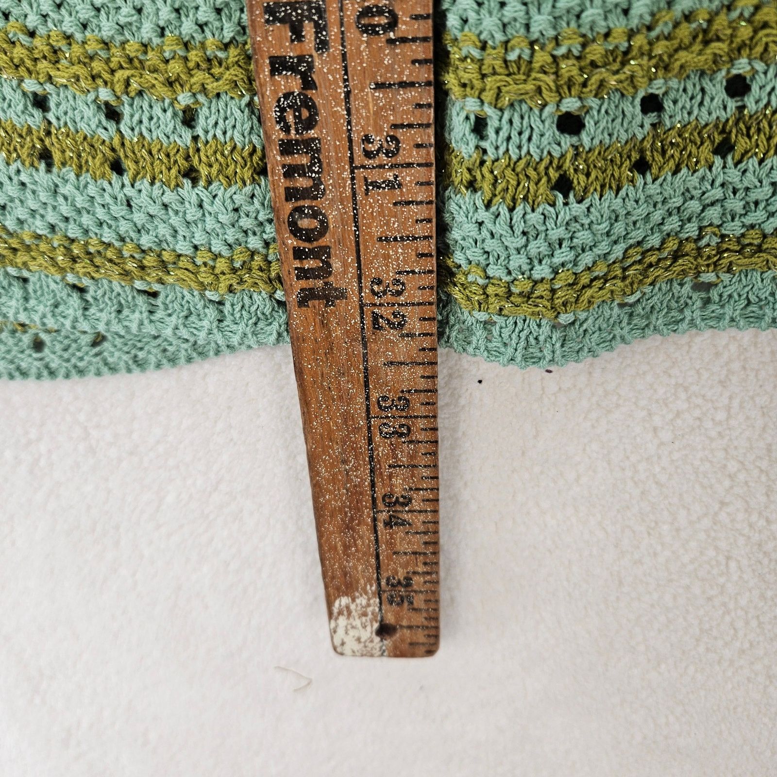 Zara ZARA GIRLS SIZE 13-14 GREEN STRIPED KNIT TUNIC MINI DRESS Size US L / EU 52-54 / 3 - 4 Thumbnail
