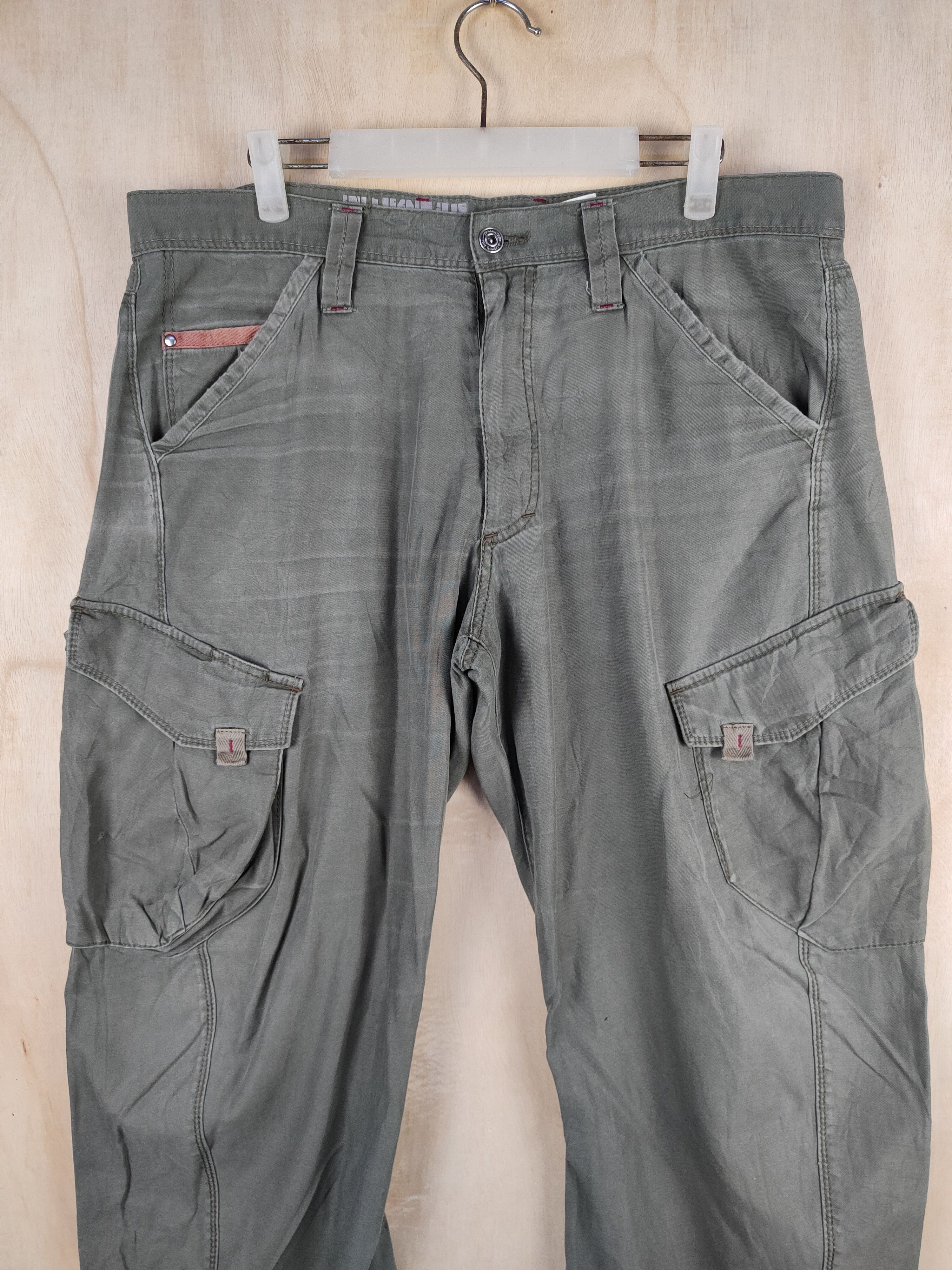 Japanese Brand Xebec Twist45 Green Multipocket Tactical Cargo Pants #S2429 Size US 36 / EU 52 - 2 Thumbnail