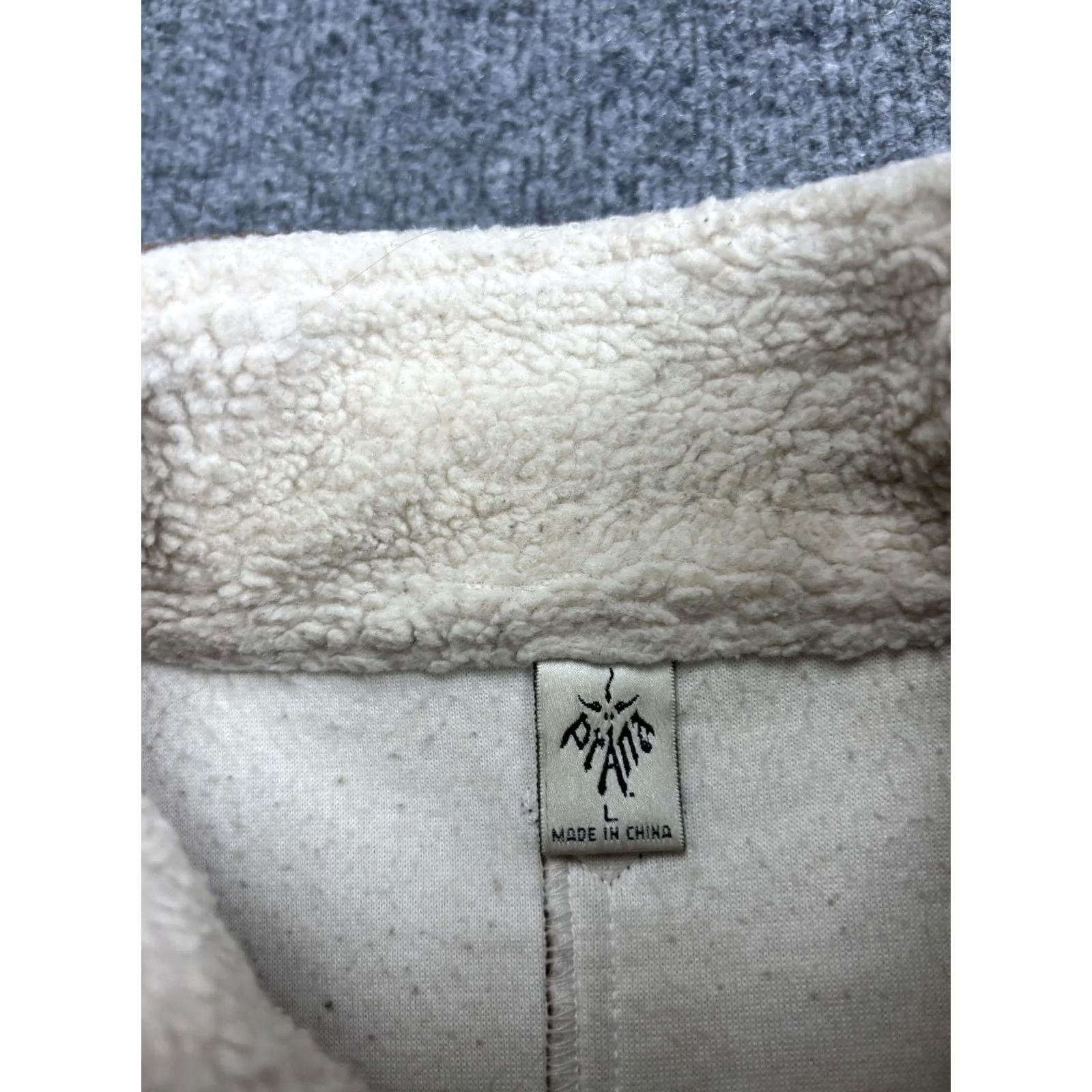 Prana VNTG PrAna Jacket Womens Large Brown Faux Suede Sherpa Fleece Lined Zip Pockets Size L / US 10 / IT 46 - 2 Thumbnail