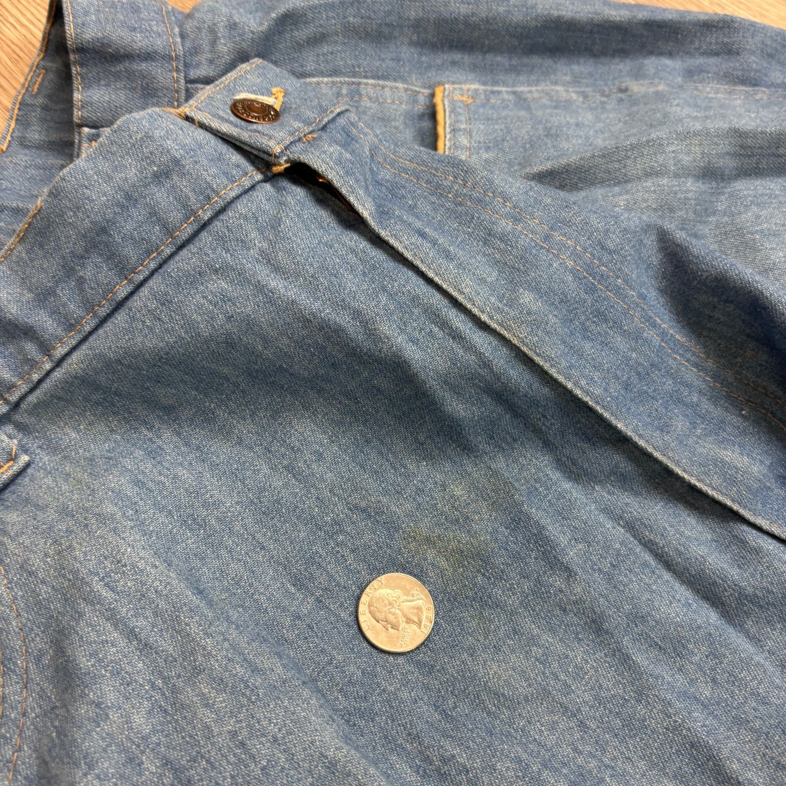Levi's × Vintage VTG 70s Levi's Orange Tab Talon Flare Bell Bottoms 38x29 Size US 38 / EU 54 - 12 Thumbnail