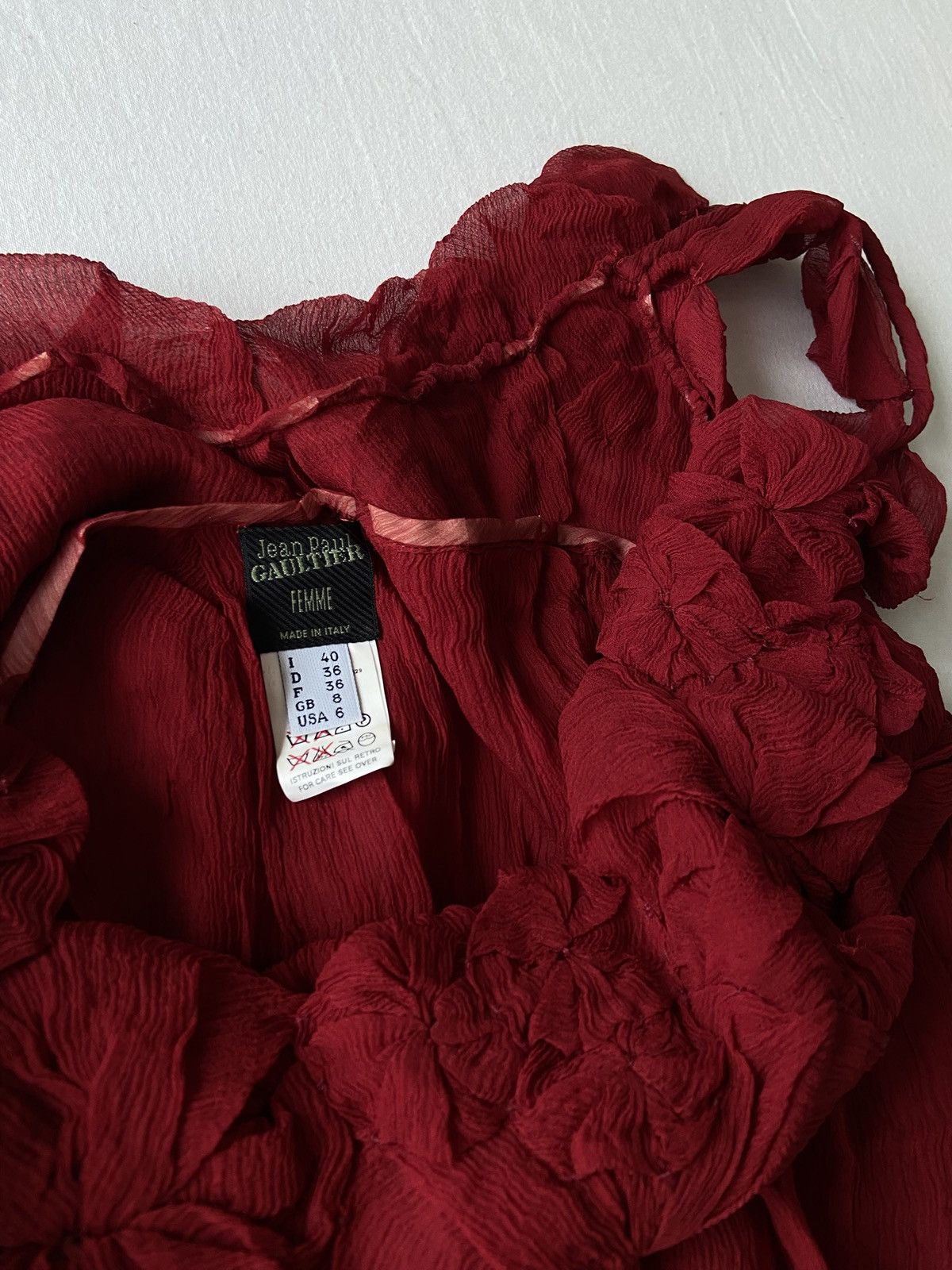Jean Paul Gaultier Jean Paul Gaultier Silk Rose Top Size S / US 4 / IT 40 - 15 Thumbnail